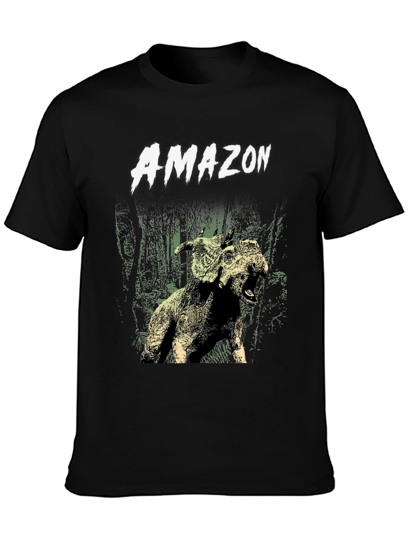Black Amazon Graphic T-Shirt - Men's Black Tee view 3