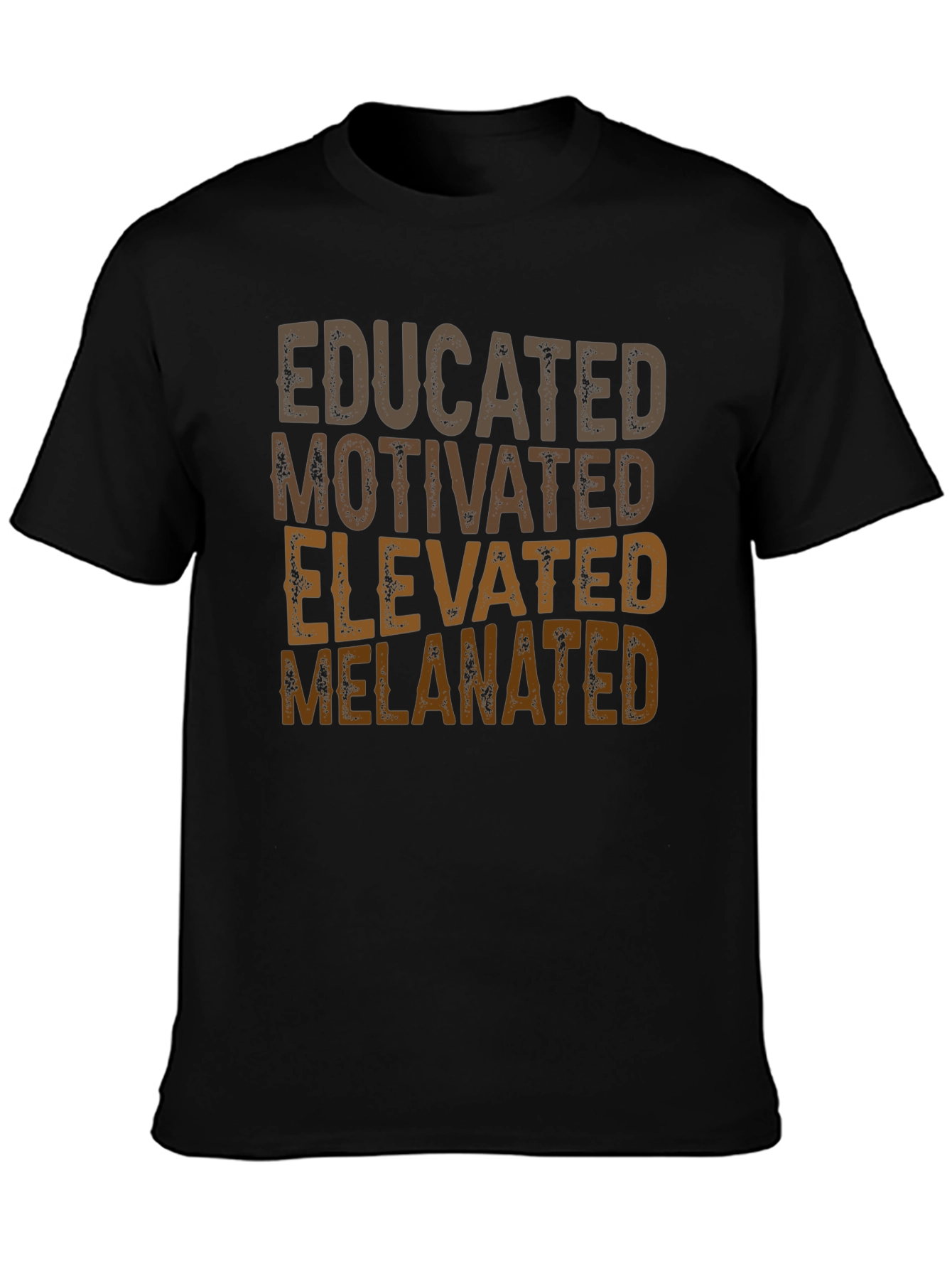 Black Educated Melanated T-Shirt - Positive Affirmation Tee view 3