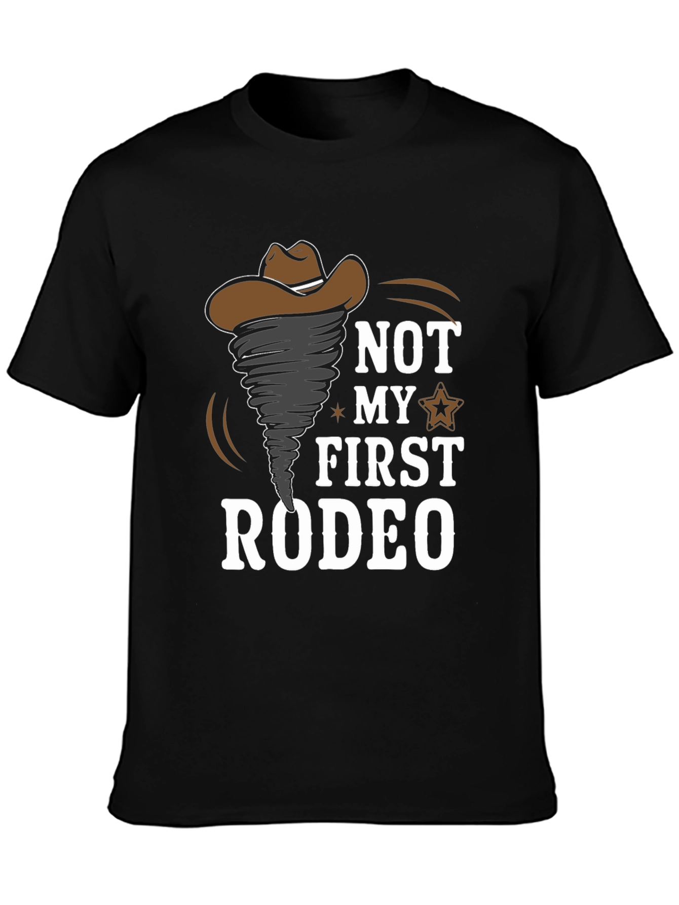 Black Not My First Rodeo Graphic T-Shirt view 3