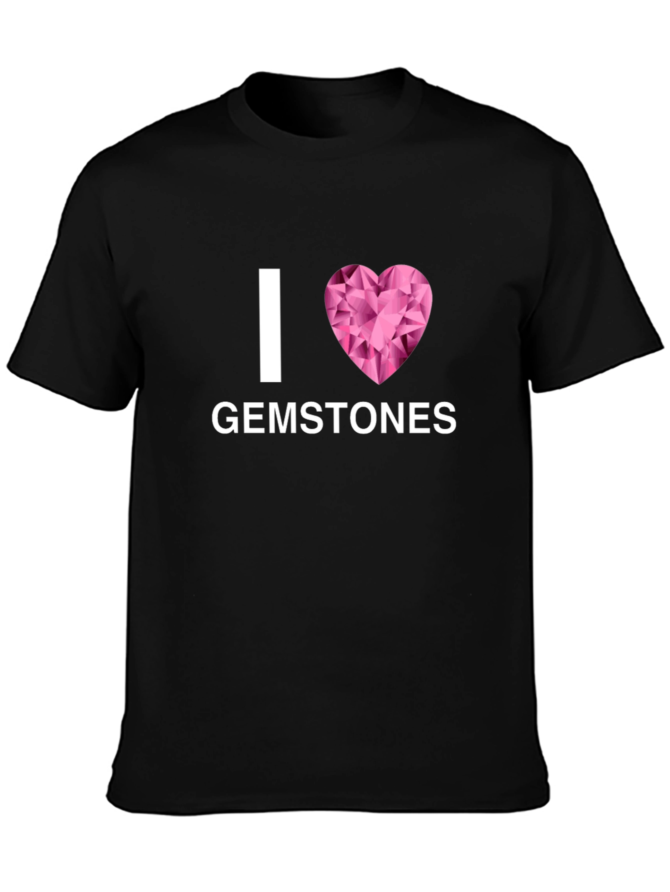 Black I Love Gemstones T-Shirt - Black view 3