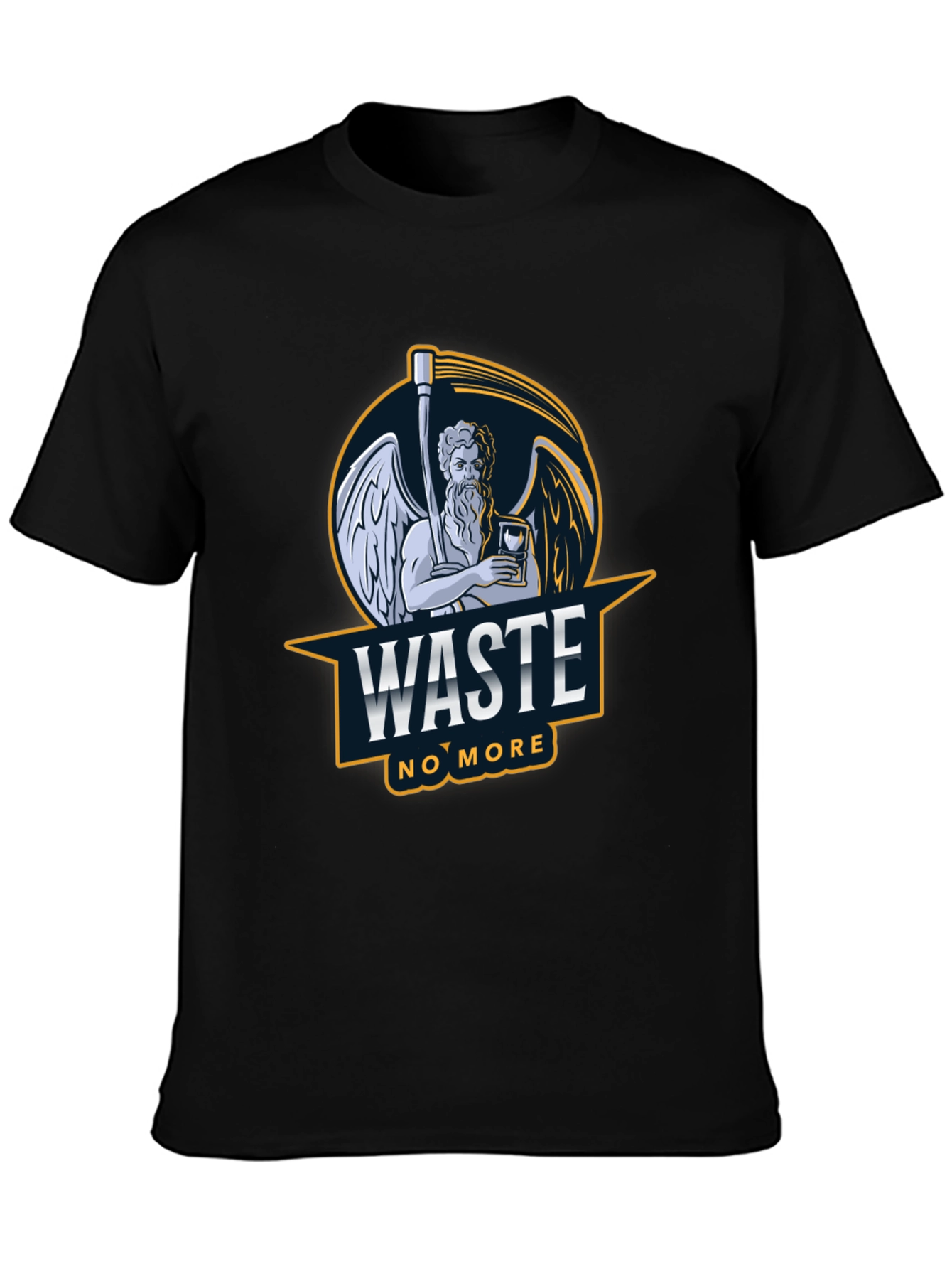Black Waste No More Graphic T-Shirt - Black view 3
