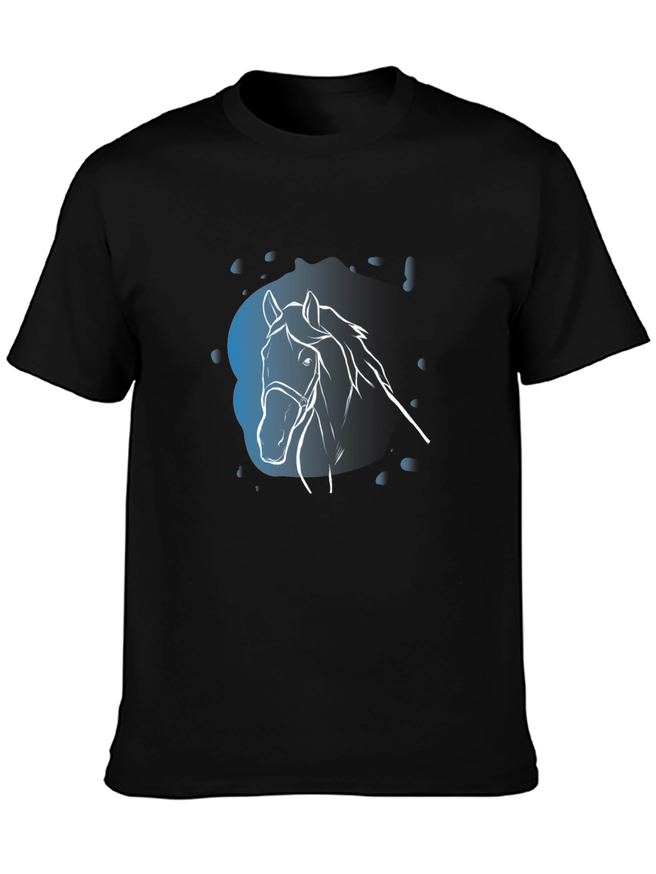Black Black Horse Graphic Tee - Stylish & Unique Design view 3