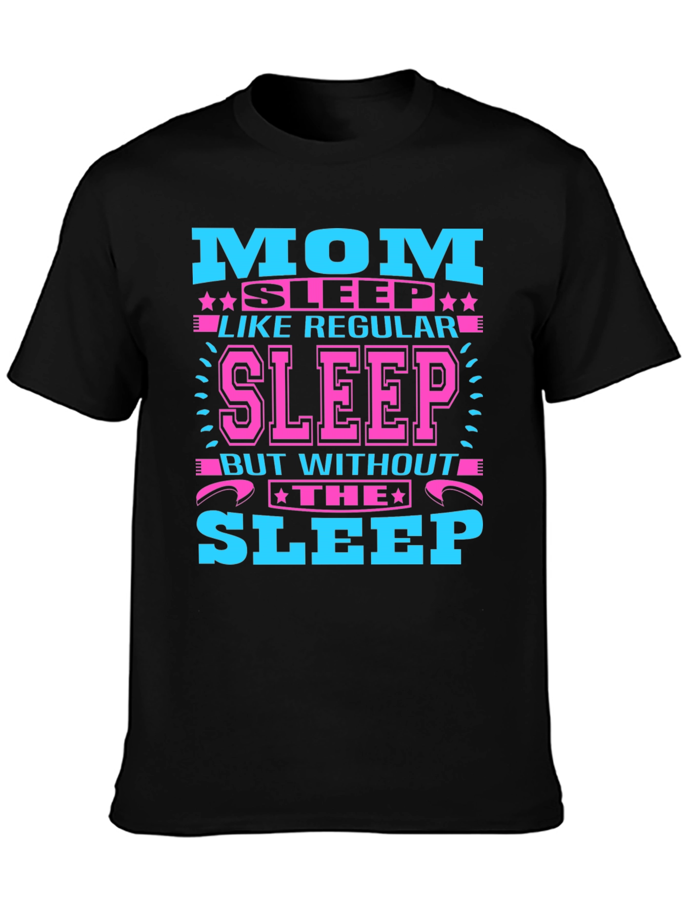 Black Mom No Sleep Graphic Tee view 3
