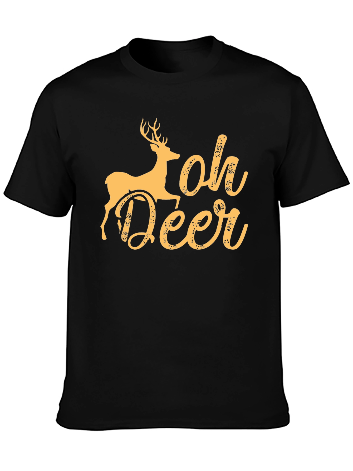 Black Oh Deer Graphic T-Shirt view 3