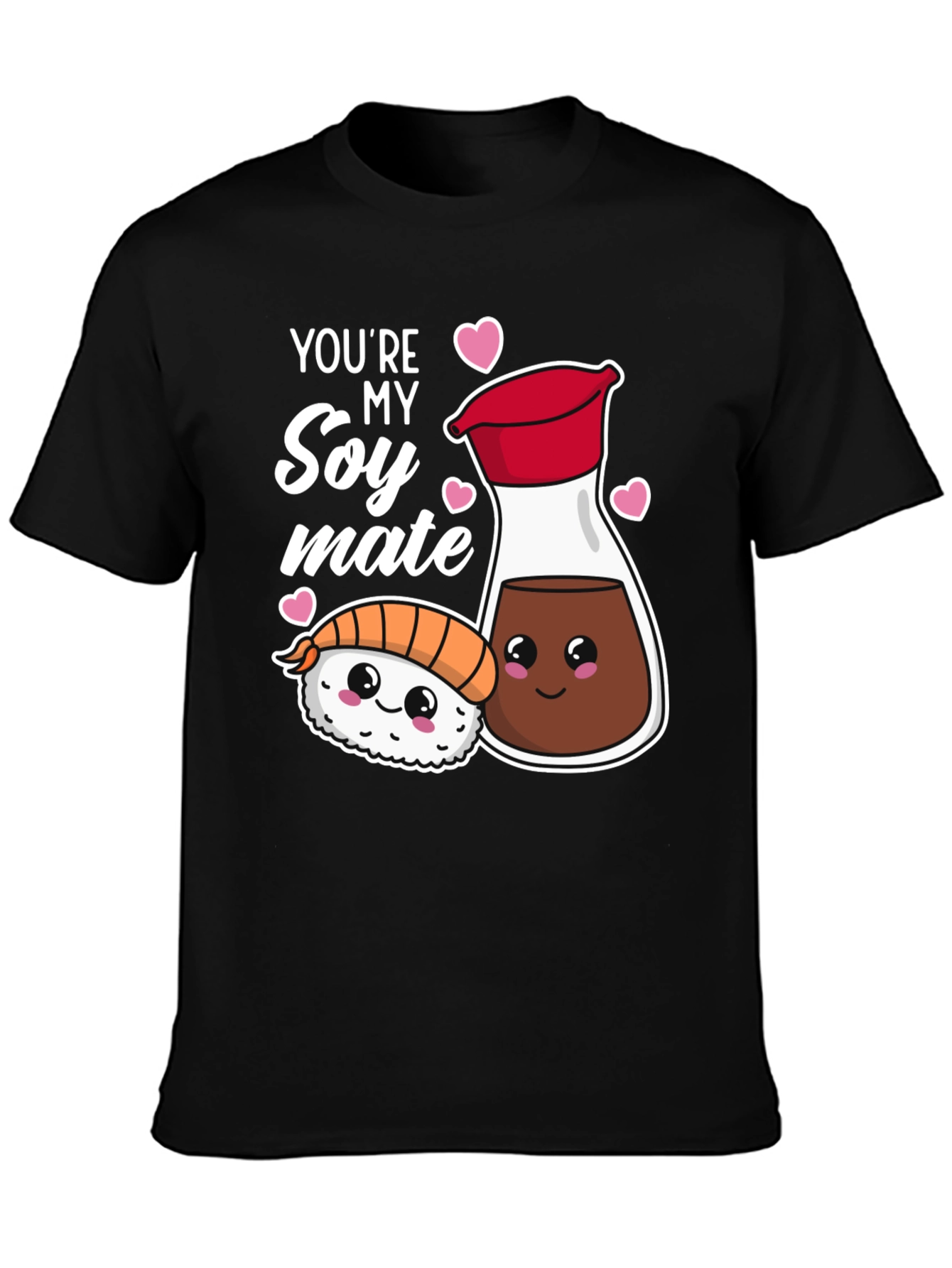 Black Sushi Soy Mate Pun T-Shirt -  Cute Foodie Gift view 3