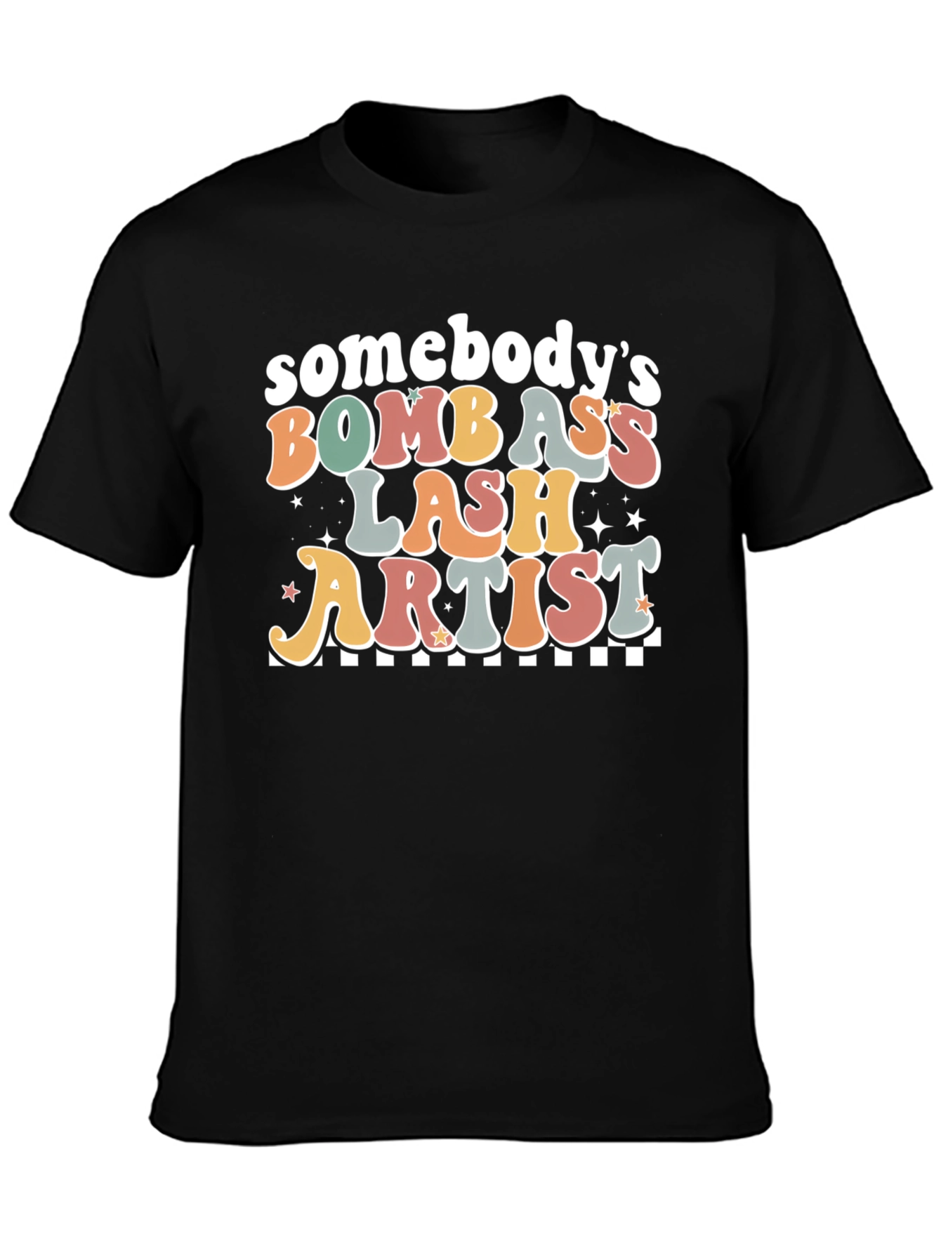 Black Somebody's Bomb Ass Lash Artist Graphic Tee view 3