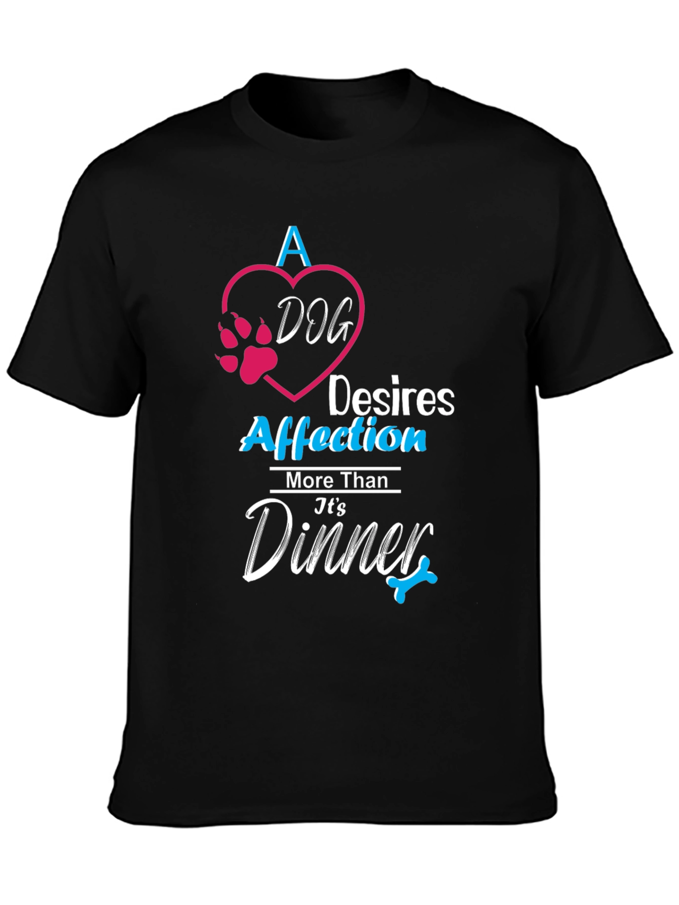 Black Dog Affection Black T-Shirt view 3
