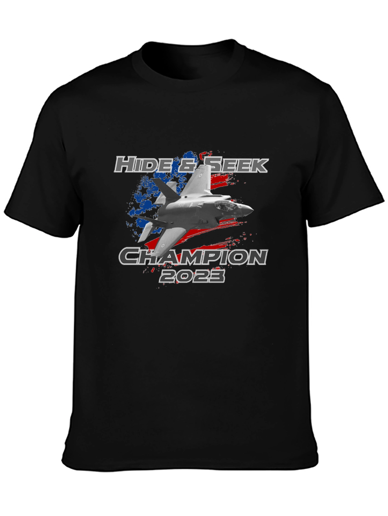 Black Hide & Seek Champion 2023 T-Shirt view 3