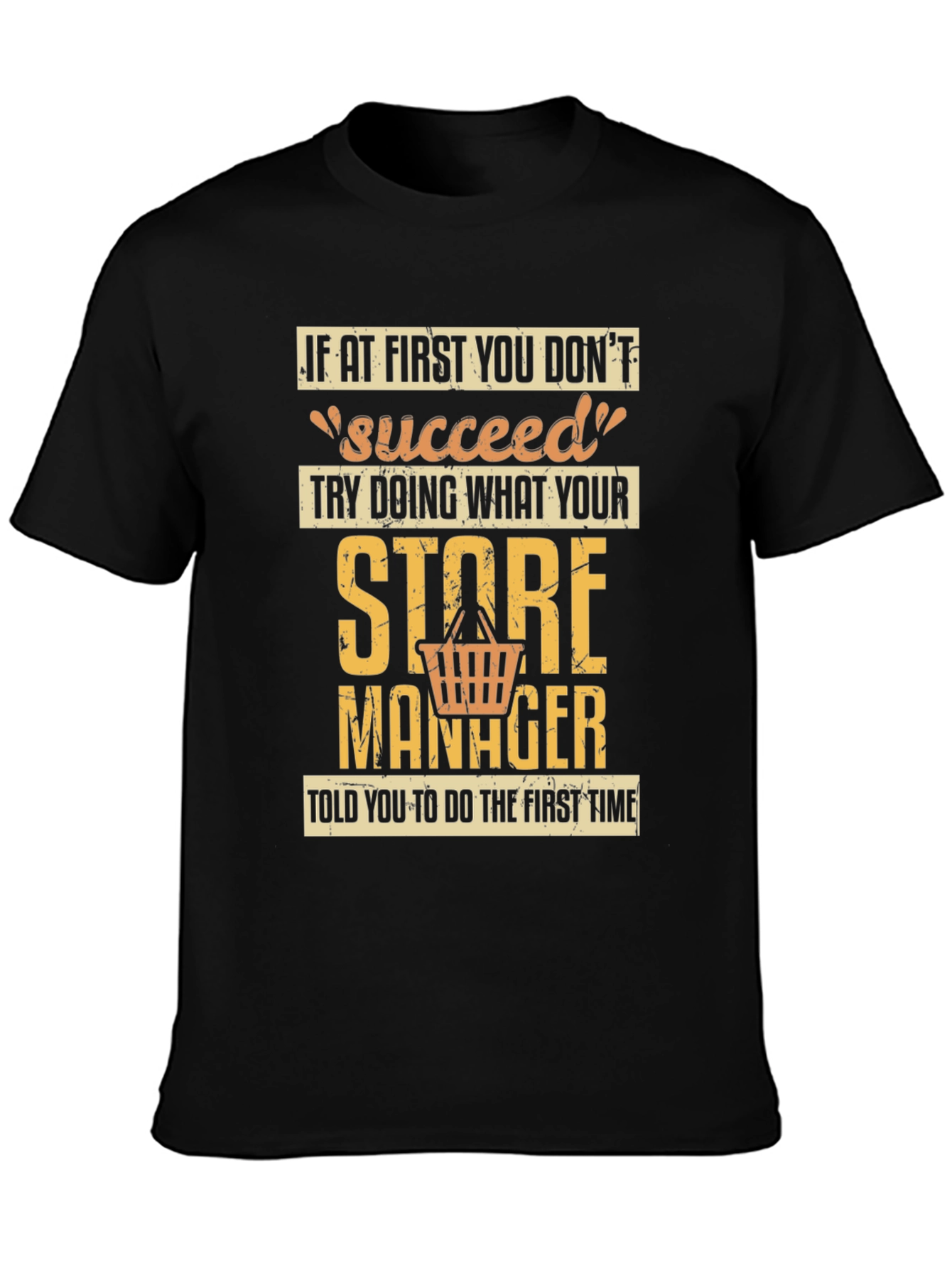 Black Store Manager Graphic T-Shirt view 3