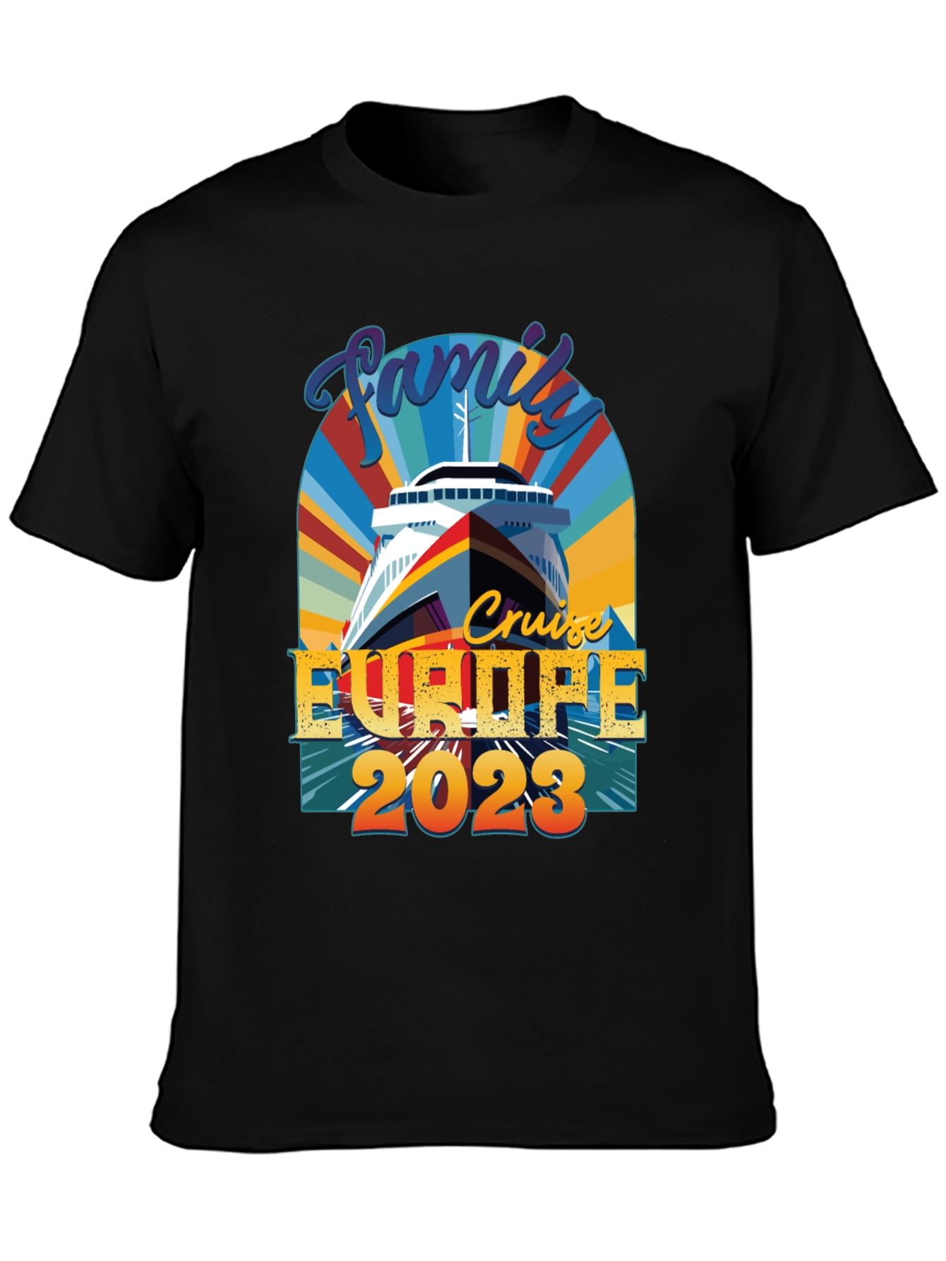 Black Family Cruise Europe 2023 T-Shirt view 3