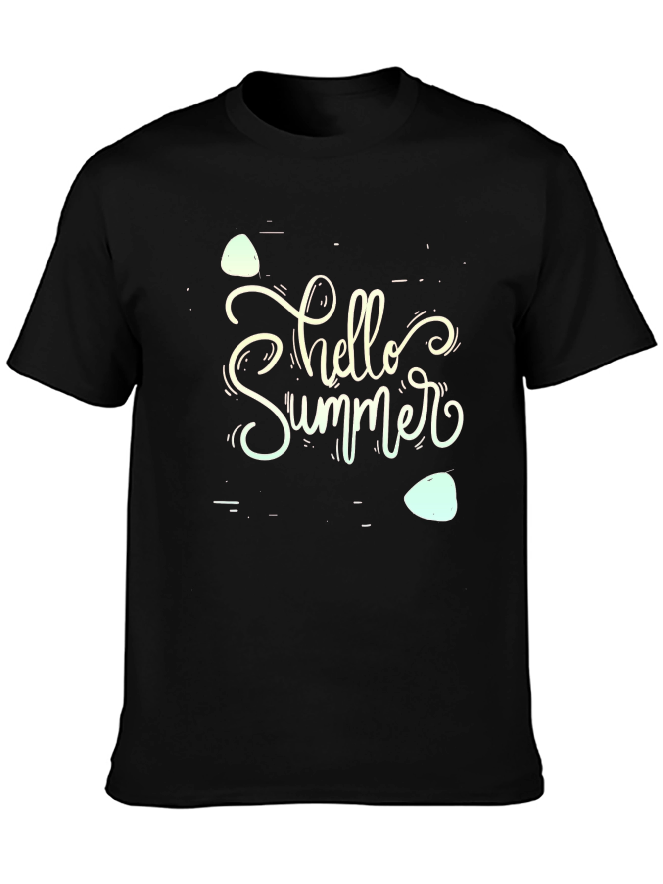 Black Hello Summer Black T-Shirt view 3