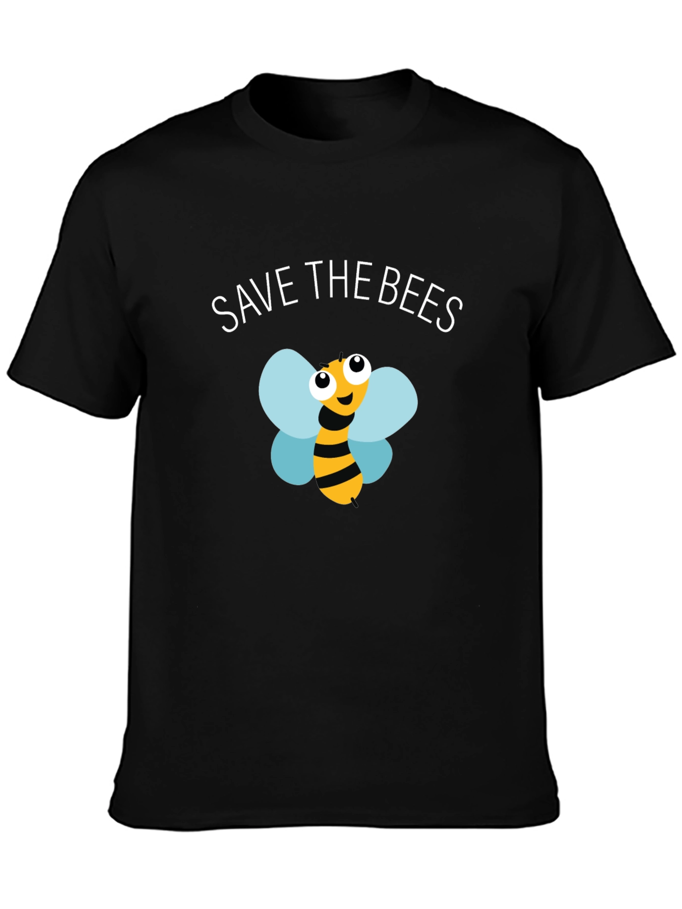 Black Save the Bees T-Shirt - Black Graphic Tee view 3