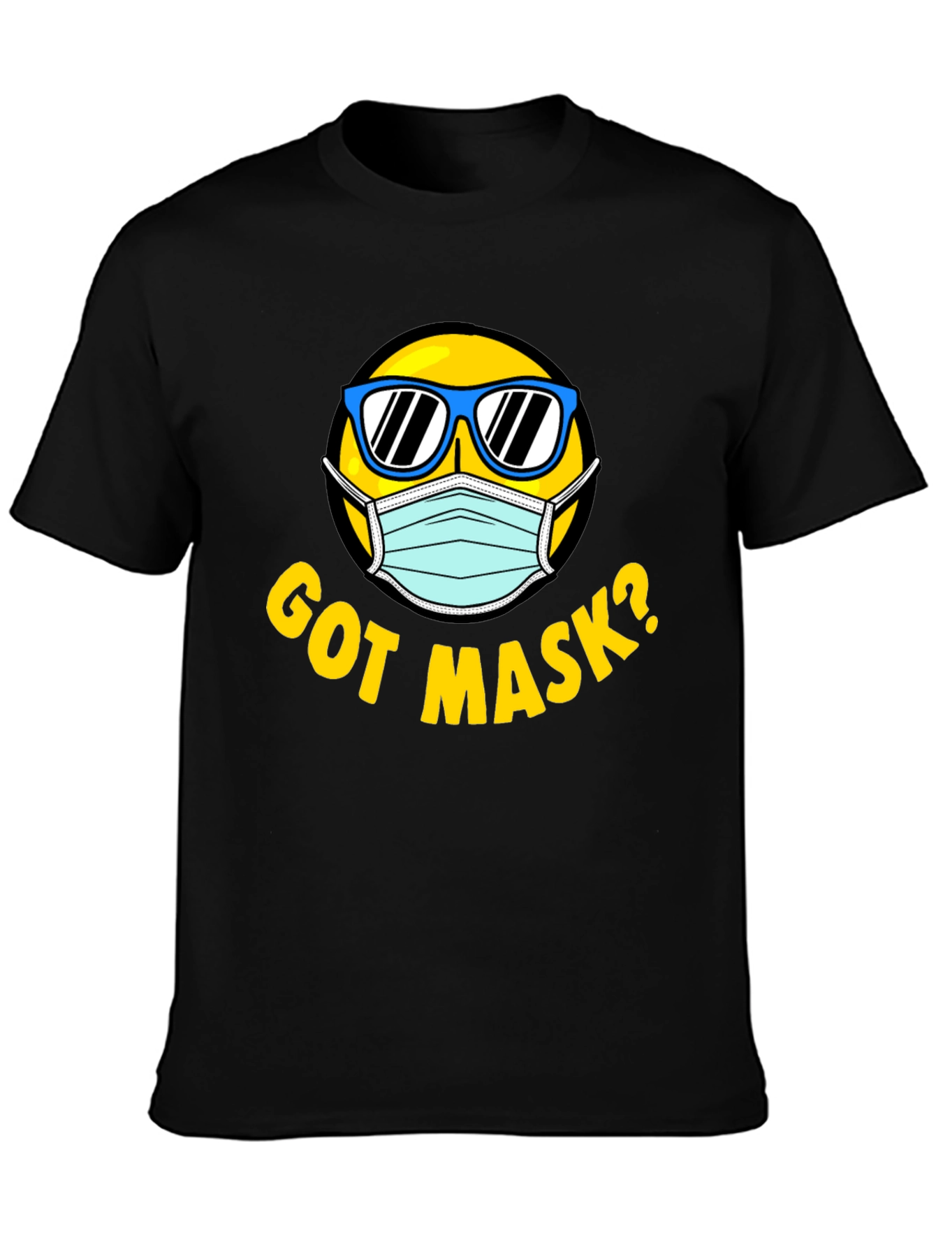 Black Got Mask? Graphic T-Shirt view 3