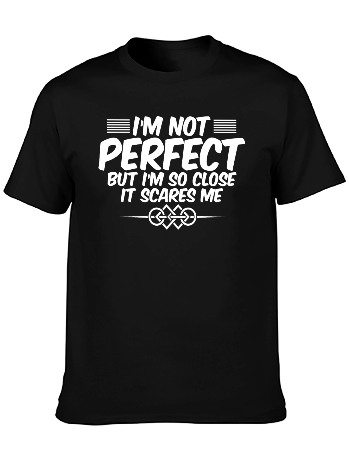 Black I'm Not Perfect T-Shirt view 3