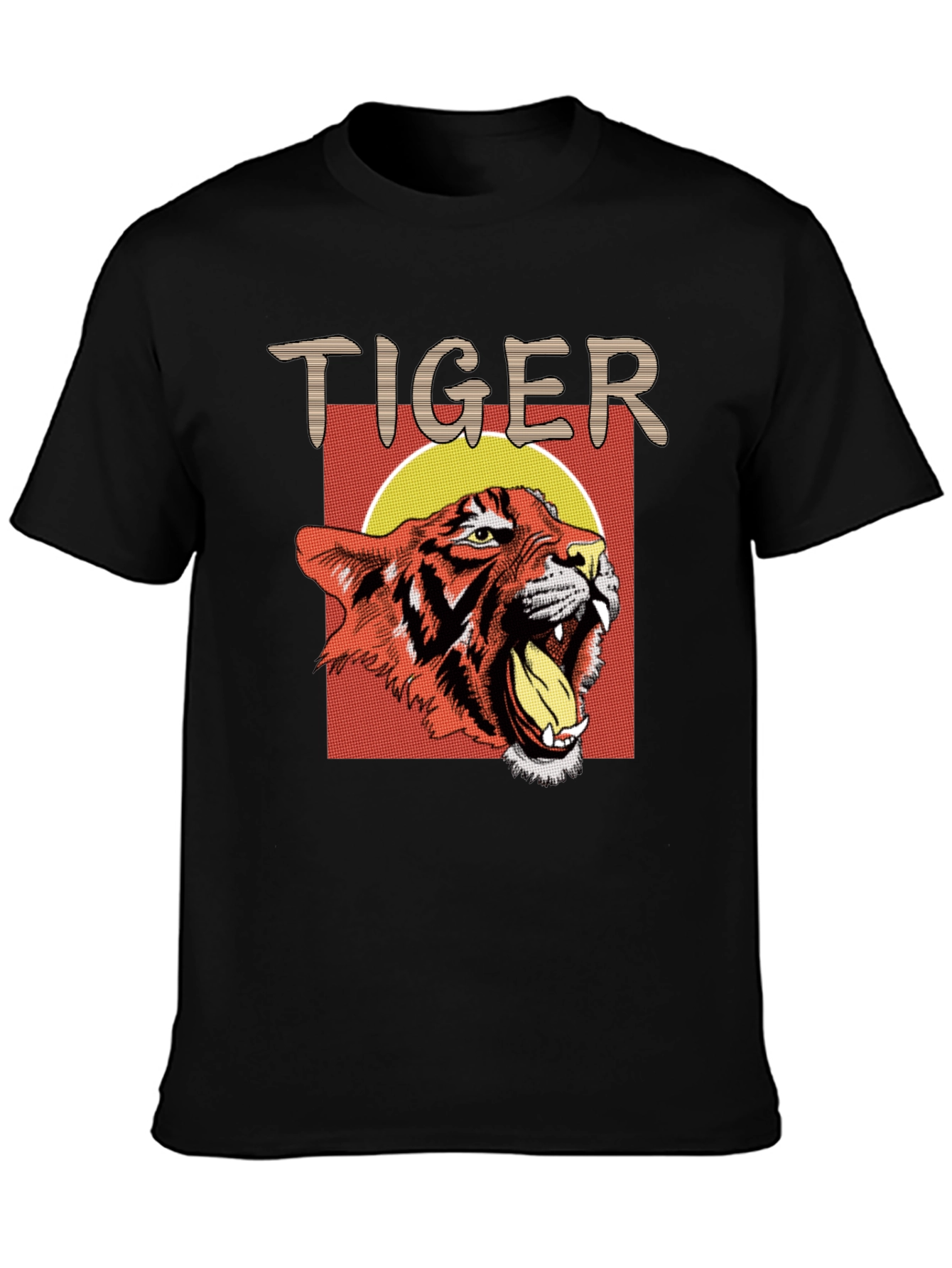 Black Tiger Graphic Tee - Bold Animal Print T-Shirt view 3