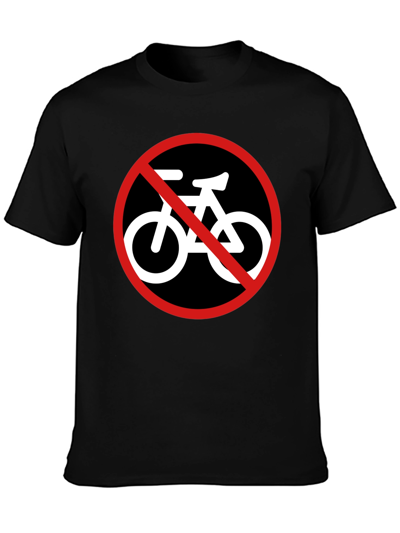 Black No Bikes Allowed Graphic Tee - Mens Black T-Shirt view 3
