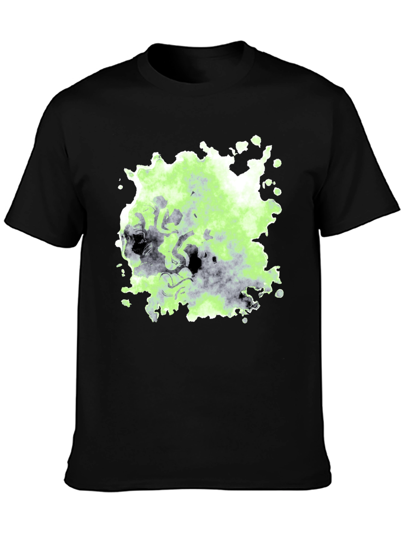 Black Graphic Print Black T-Shirt view 3