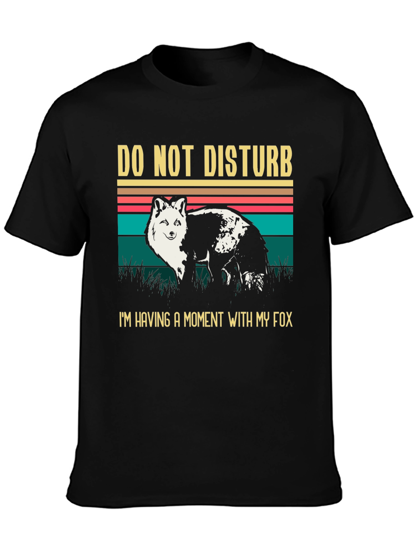 Black Do Not Disturb Fox Graphic Tee view 3