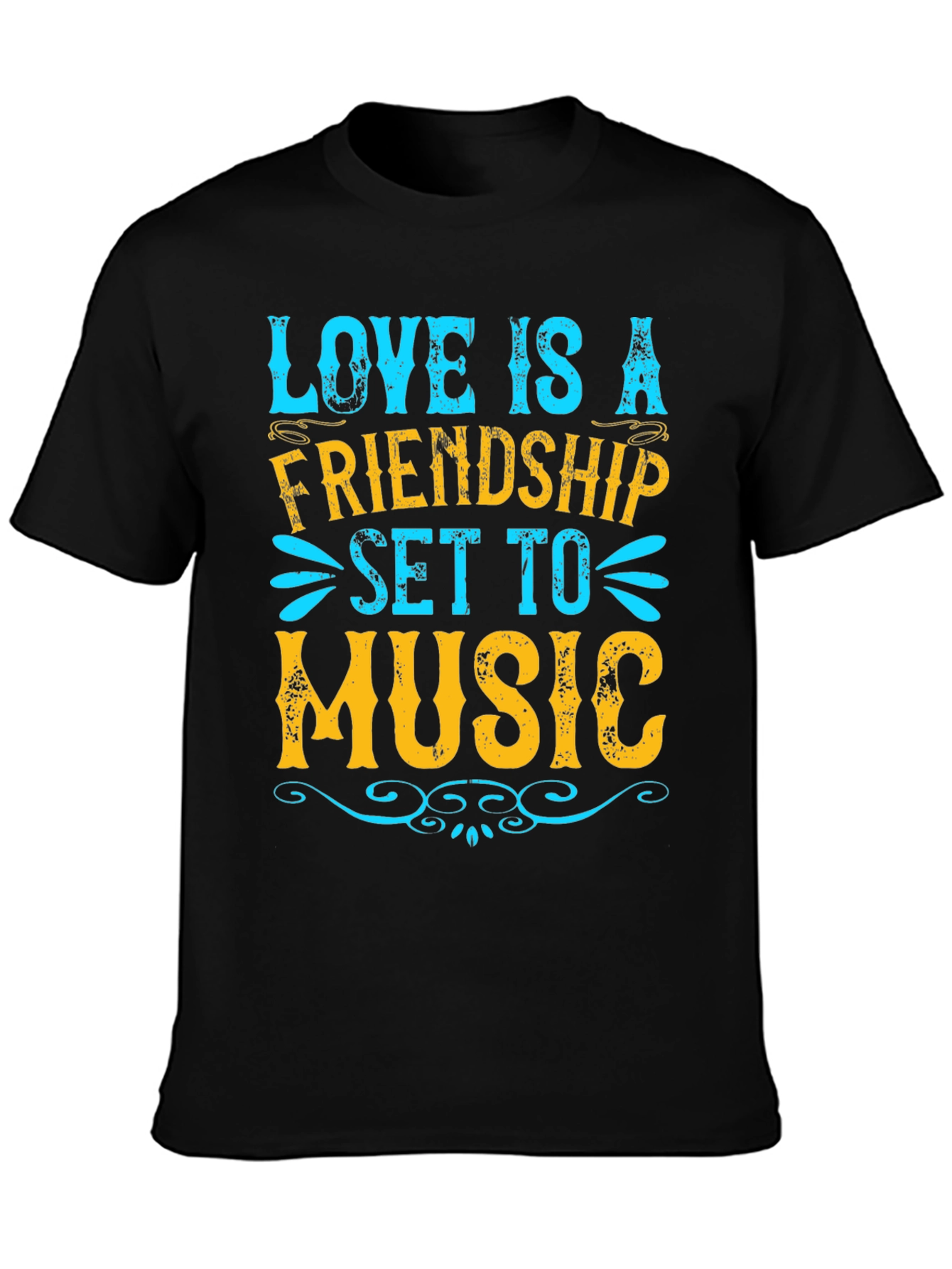 Black Love is Music Graphic T-Shirt view 3
