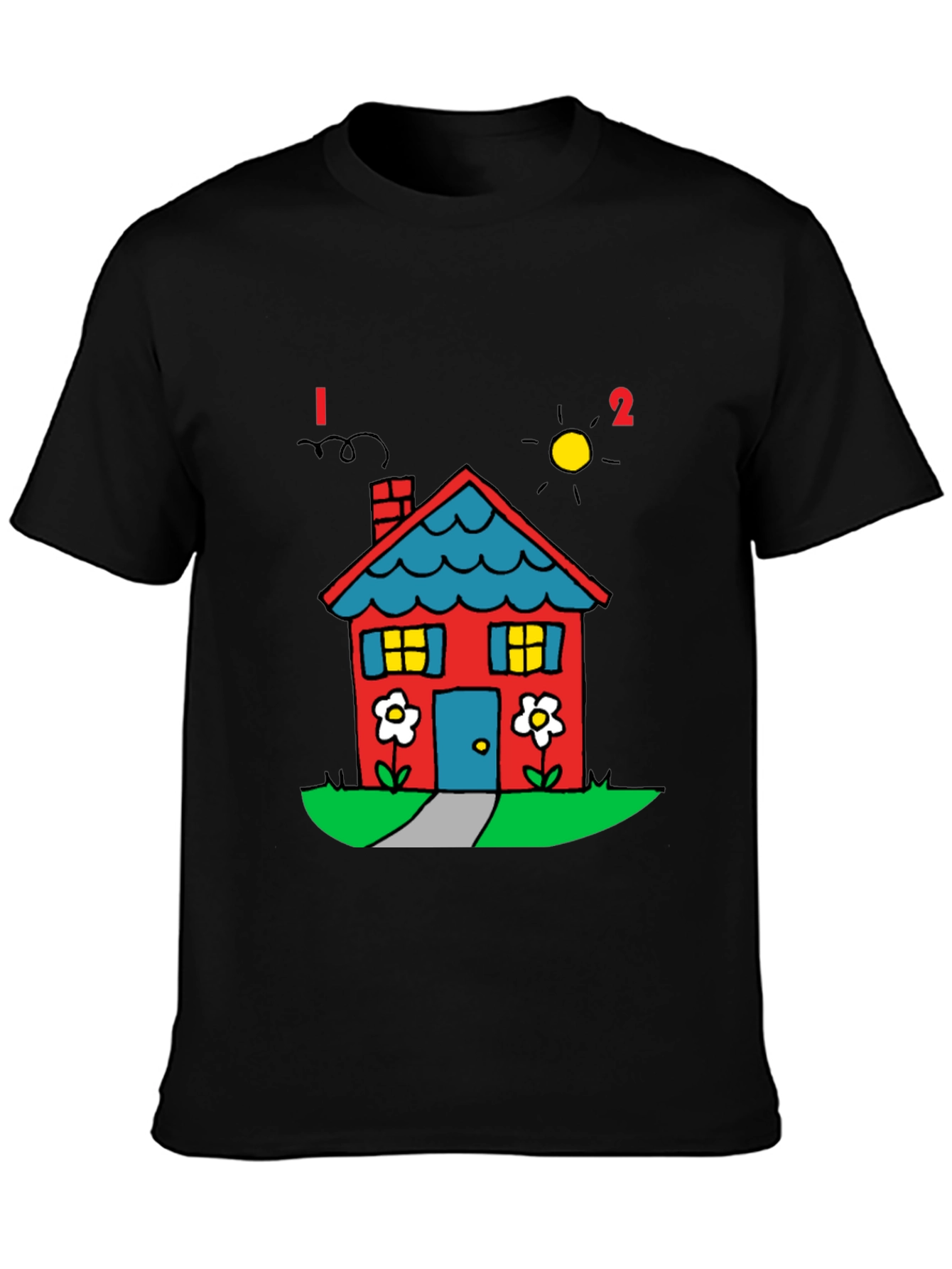 Black House Graphic Tee - Quirky Comfort view 3