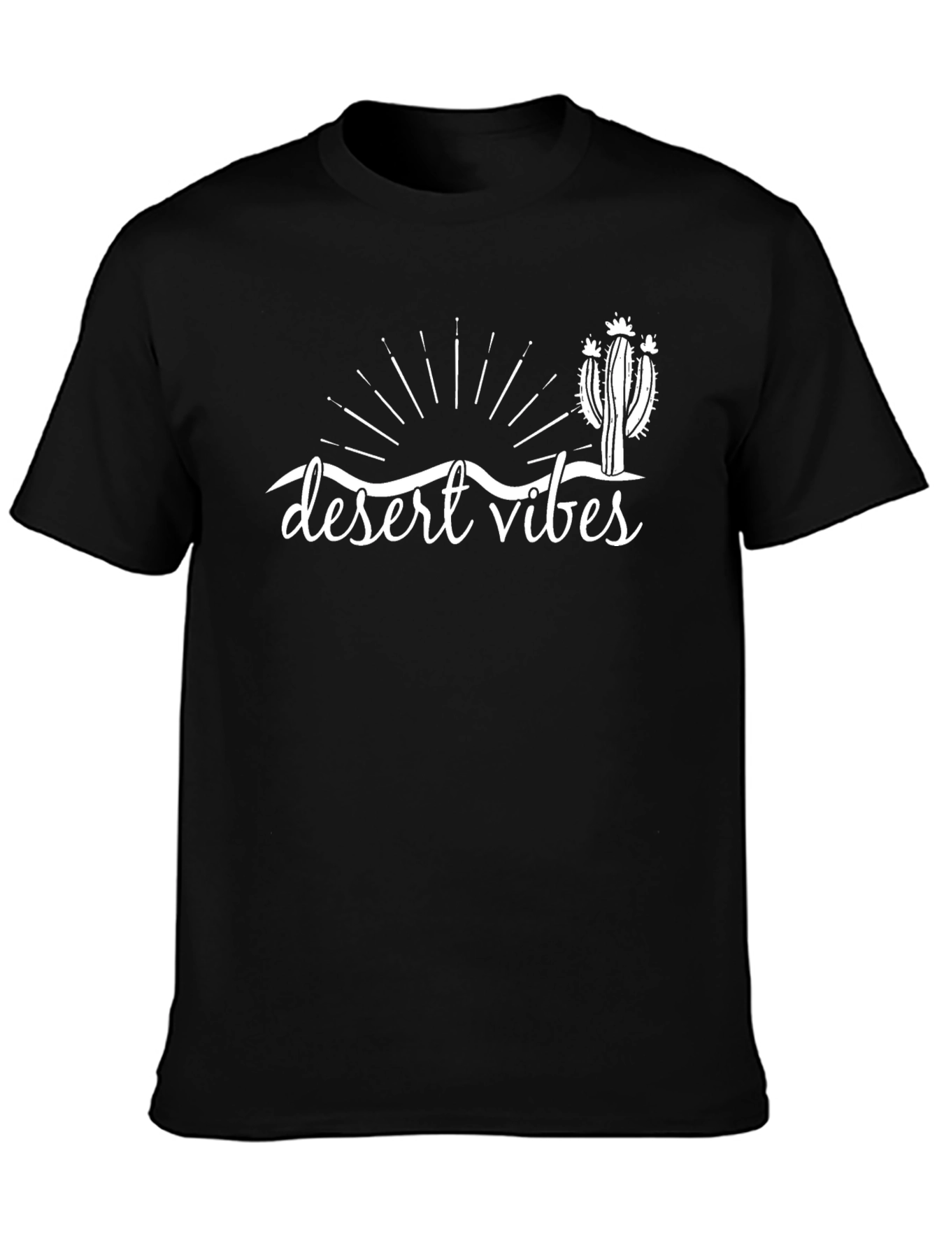 Black Desert Vibes Graphic Tee - Unisex Black T-Shirt view 3