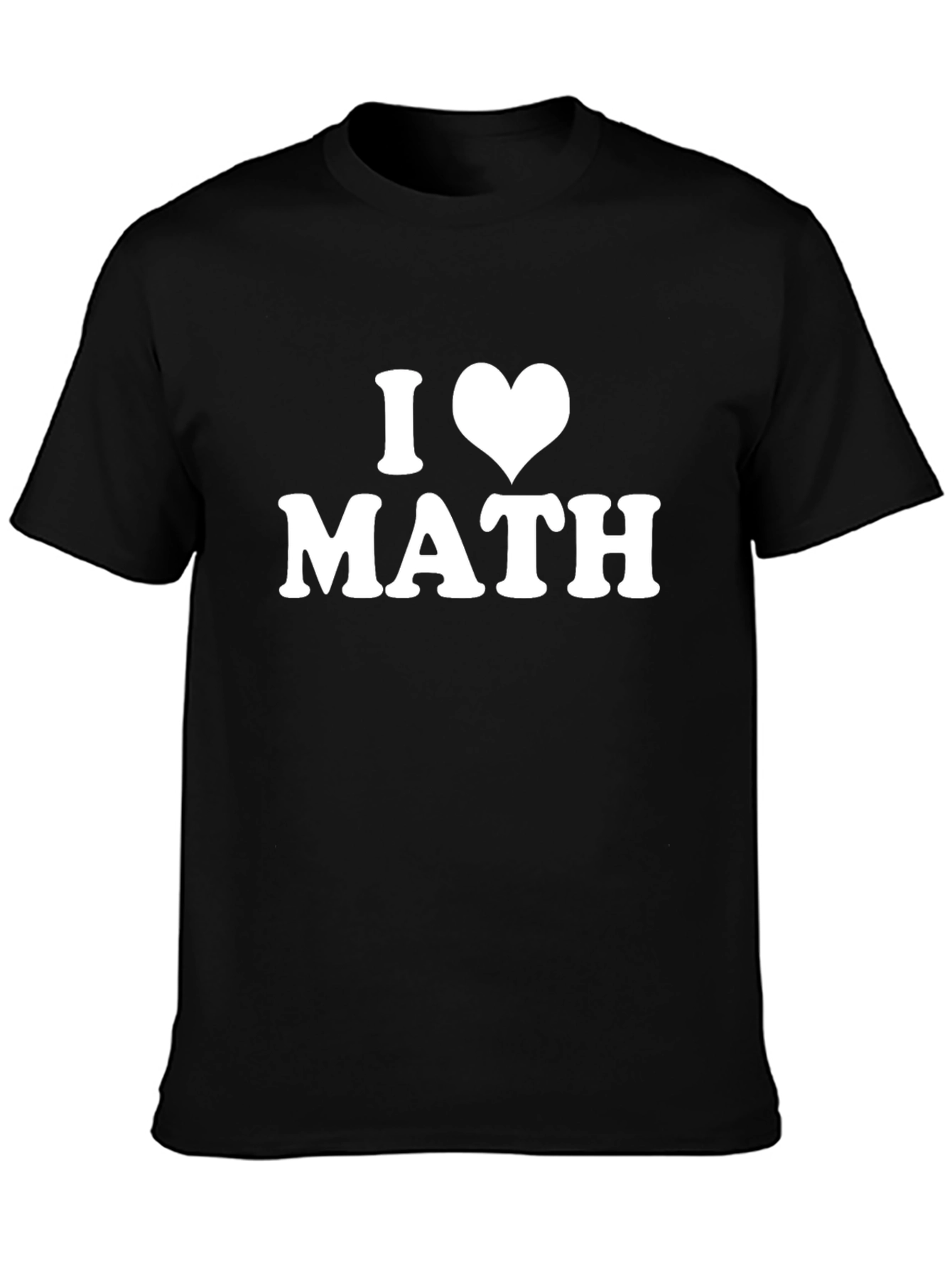 Black I Heart Math T-Shirt - Black Cotton Blend view 3