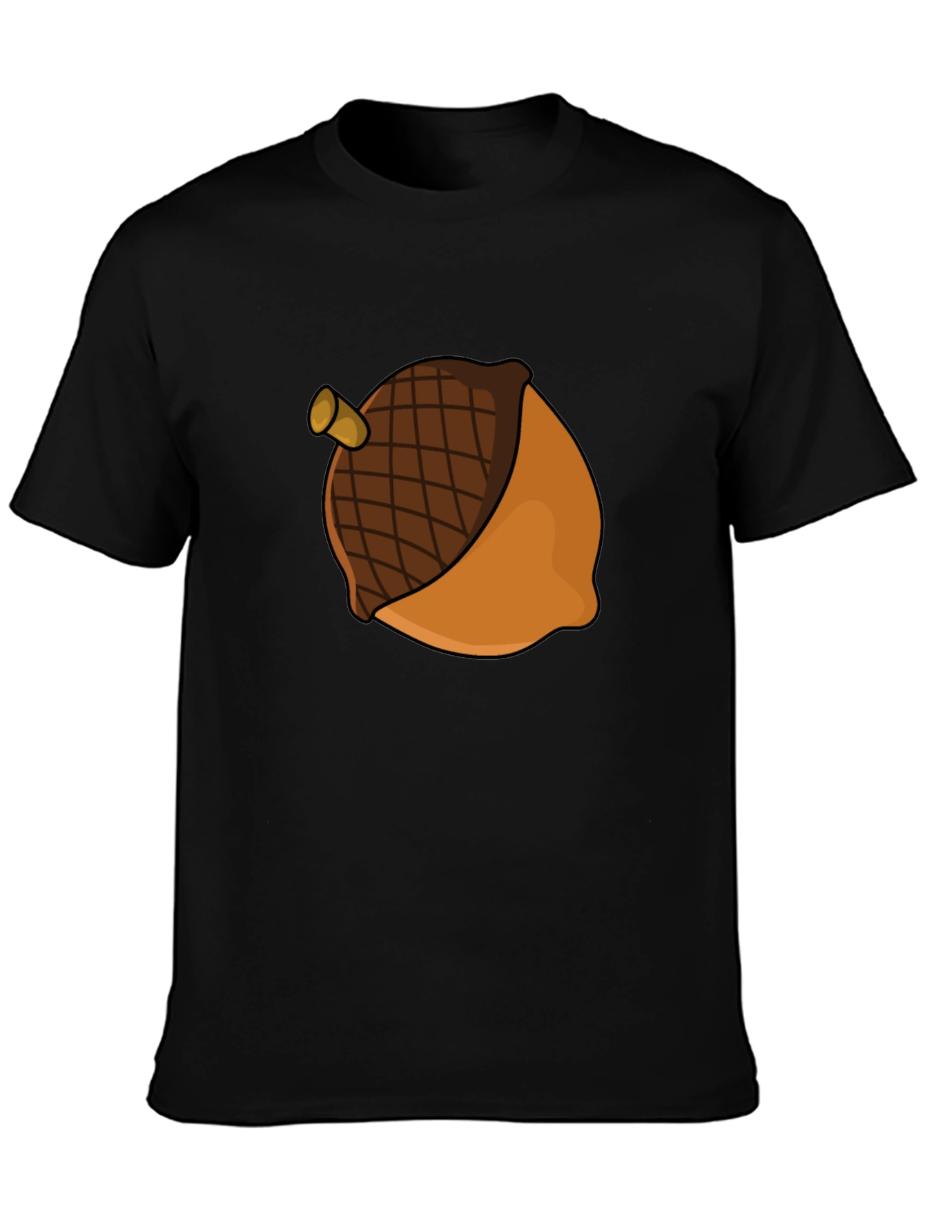 Black Acorn Graphic Tee - Nature Inspired Casual Wear view 3