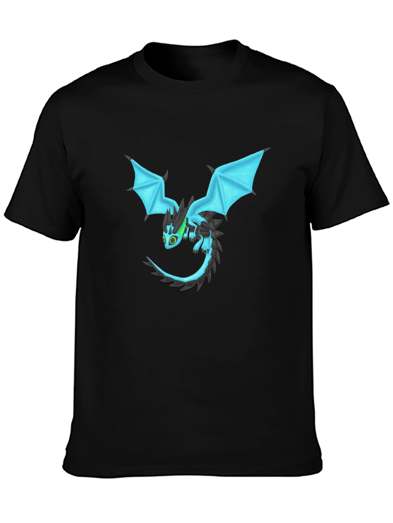 Black Dragon Graphic Black T-Shirt view 3