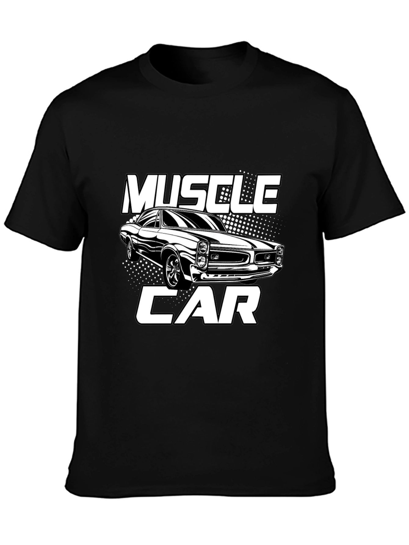 Black Muscle Car Graphic T-Shirt - Black view 3