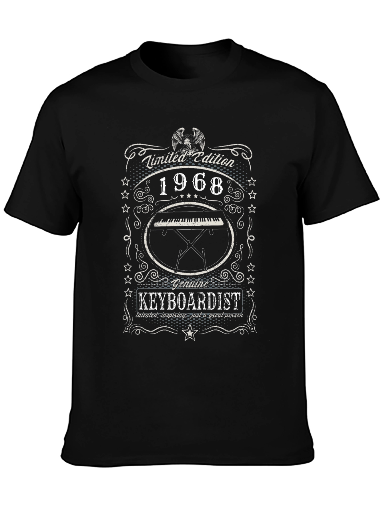 Black Limited Edition 1968 Keyboardist T-Shirt view 3