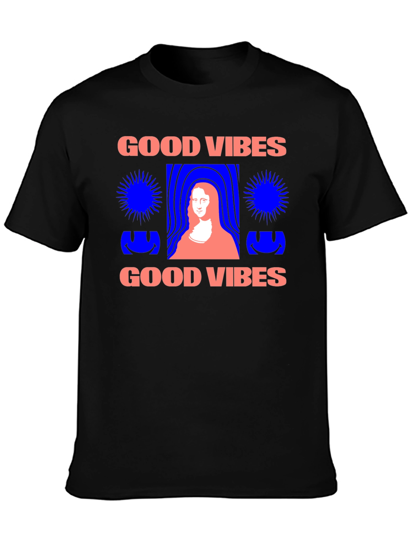 Black Good Vibes Graphic T-Shirt  view 3