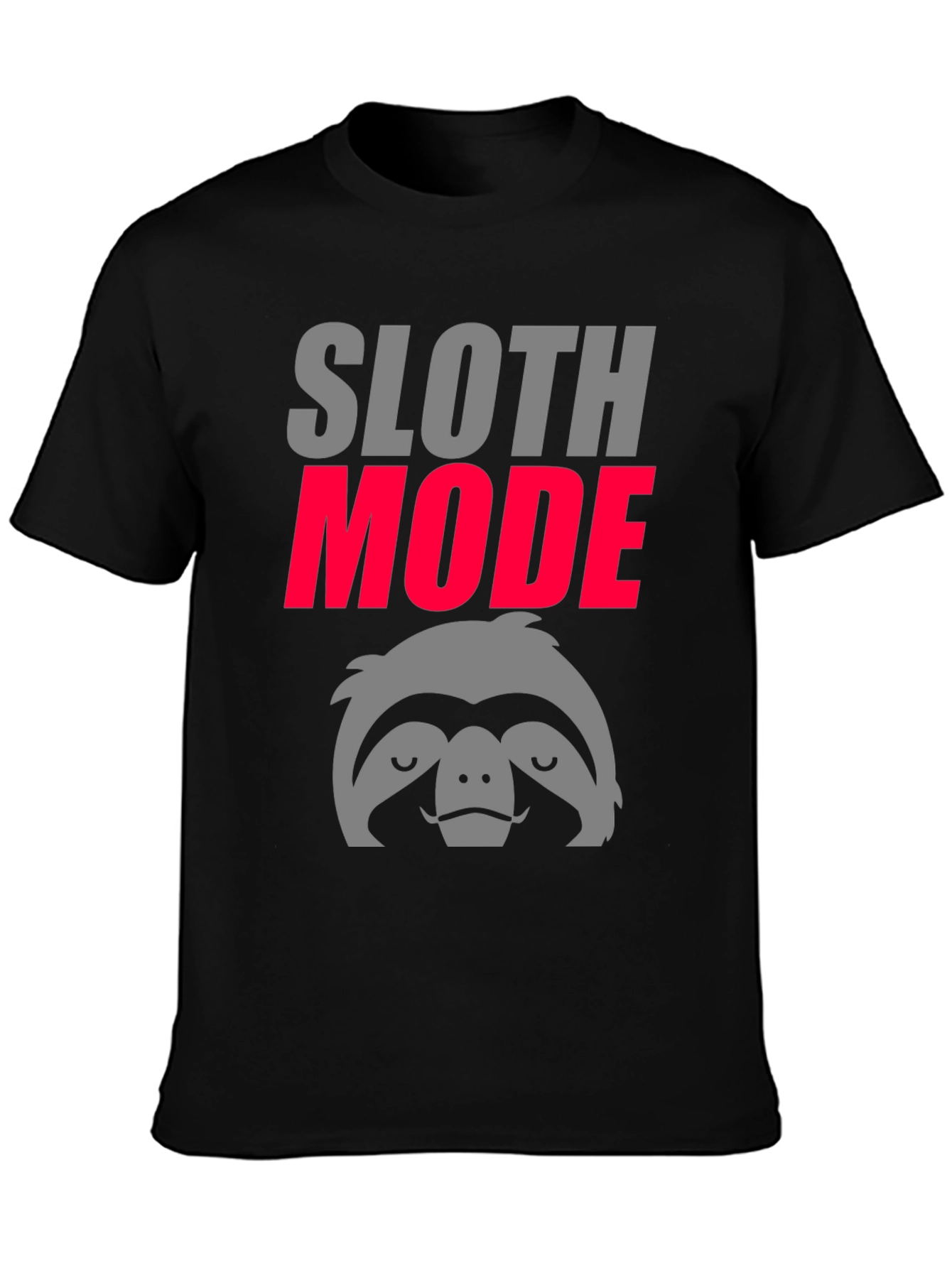 Black Sloth Mode Graphic Tee - Lazy Day Comfort view 3