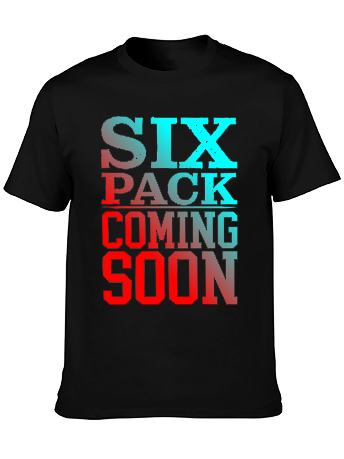 Black Six Pack Coming Soon Men's T-Shirt Gym Funny view 3
