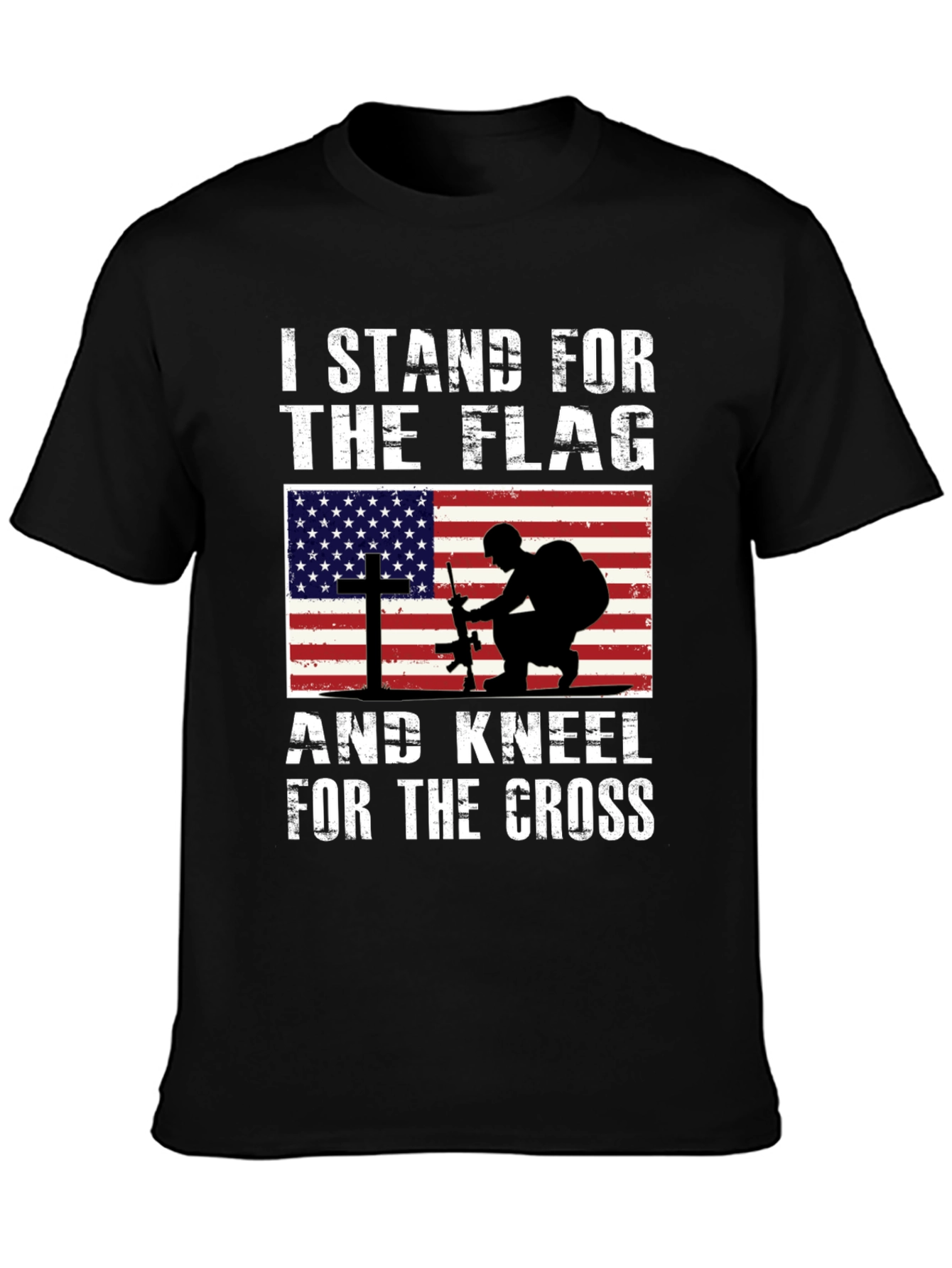 Black I Stand For The Flag T-Shirt view 3