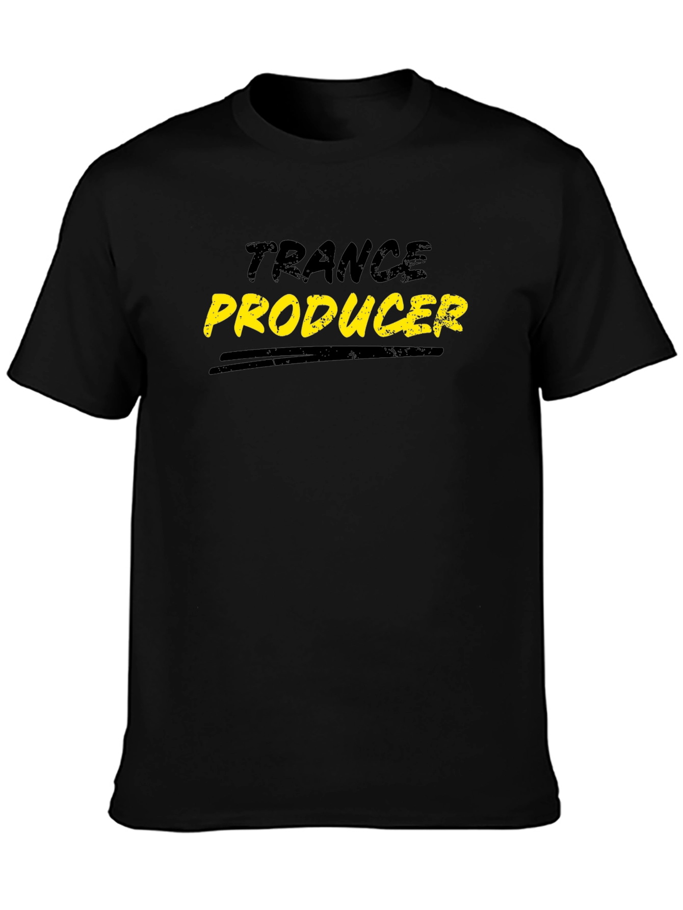 Black Trance Producer Black Graphic T-Shirt view 3