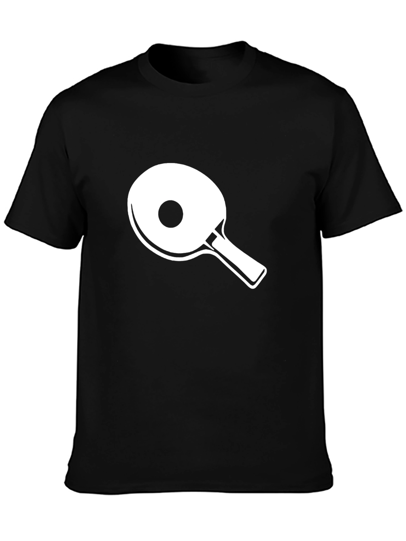 Black Ping Pong Paddle Graphic Tee - Black view 3