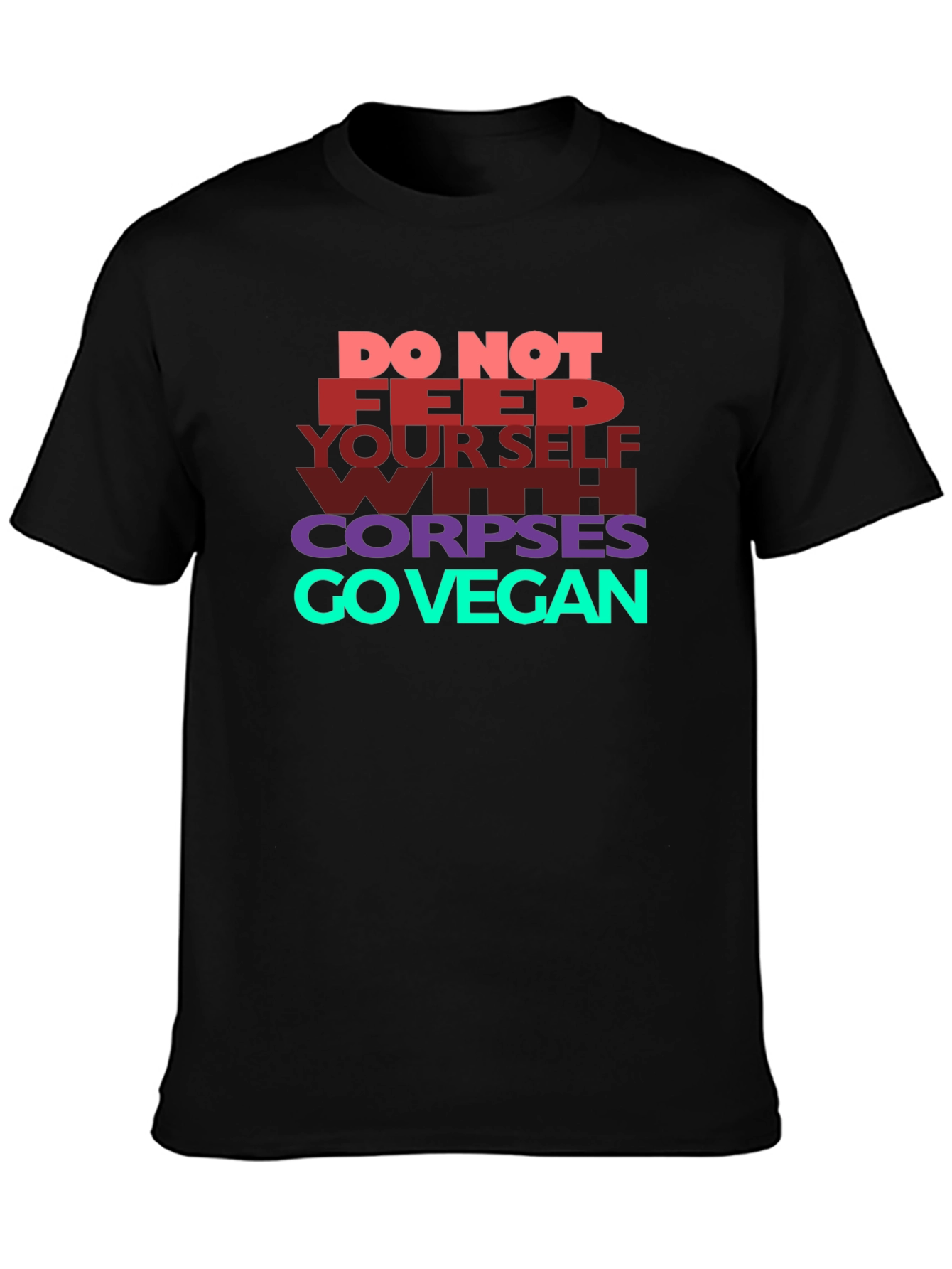 Black Vegan Statement T-Shirt -  Ethical Style view 3