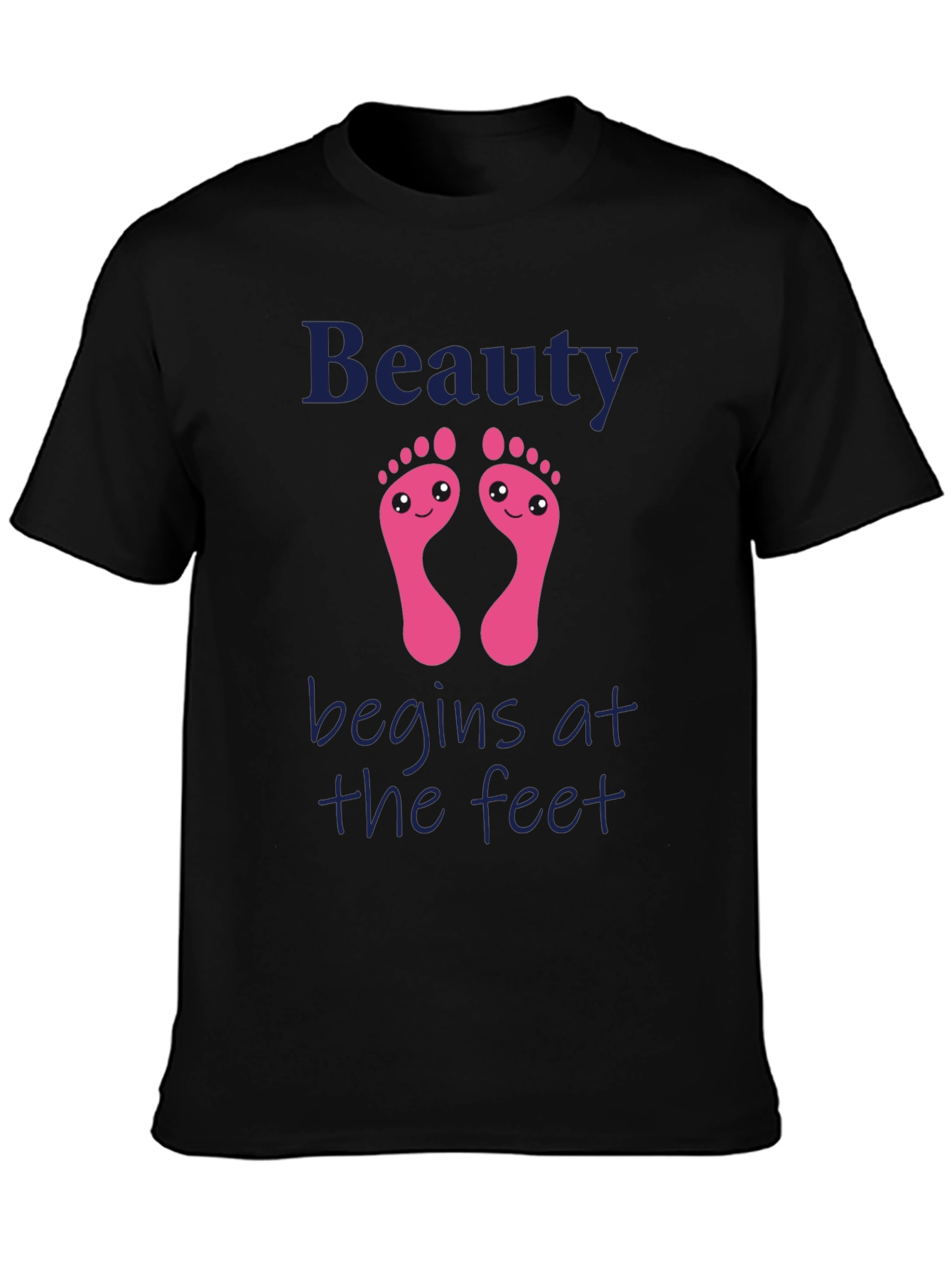 Black Beauty Begins at the Feet Black T-Shirt view 3