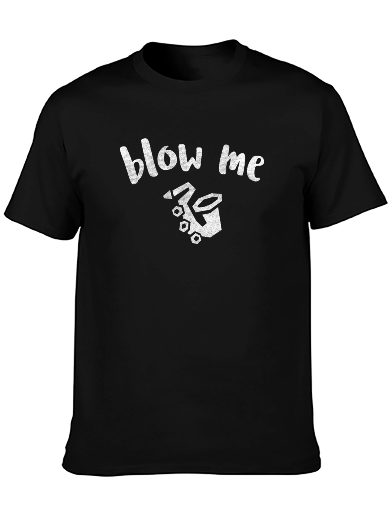 Black Blow Me Roller Skate Graphic Tee - Black view 3