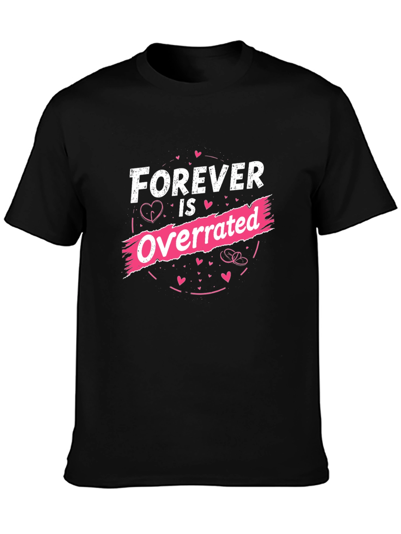 Black Forever is Overrated Graphic Tee - Black view 3