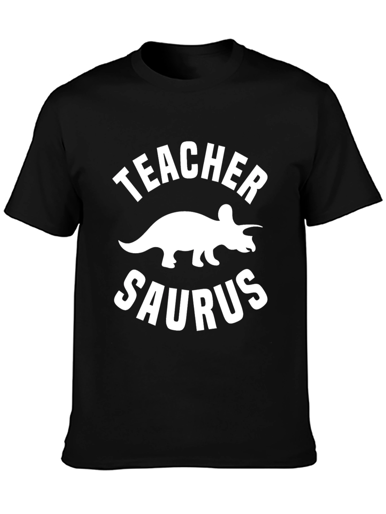 Black Teacher Saurus T-Shirt view 3