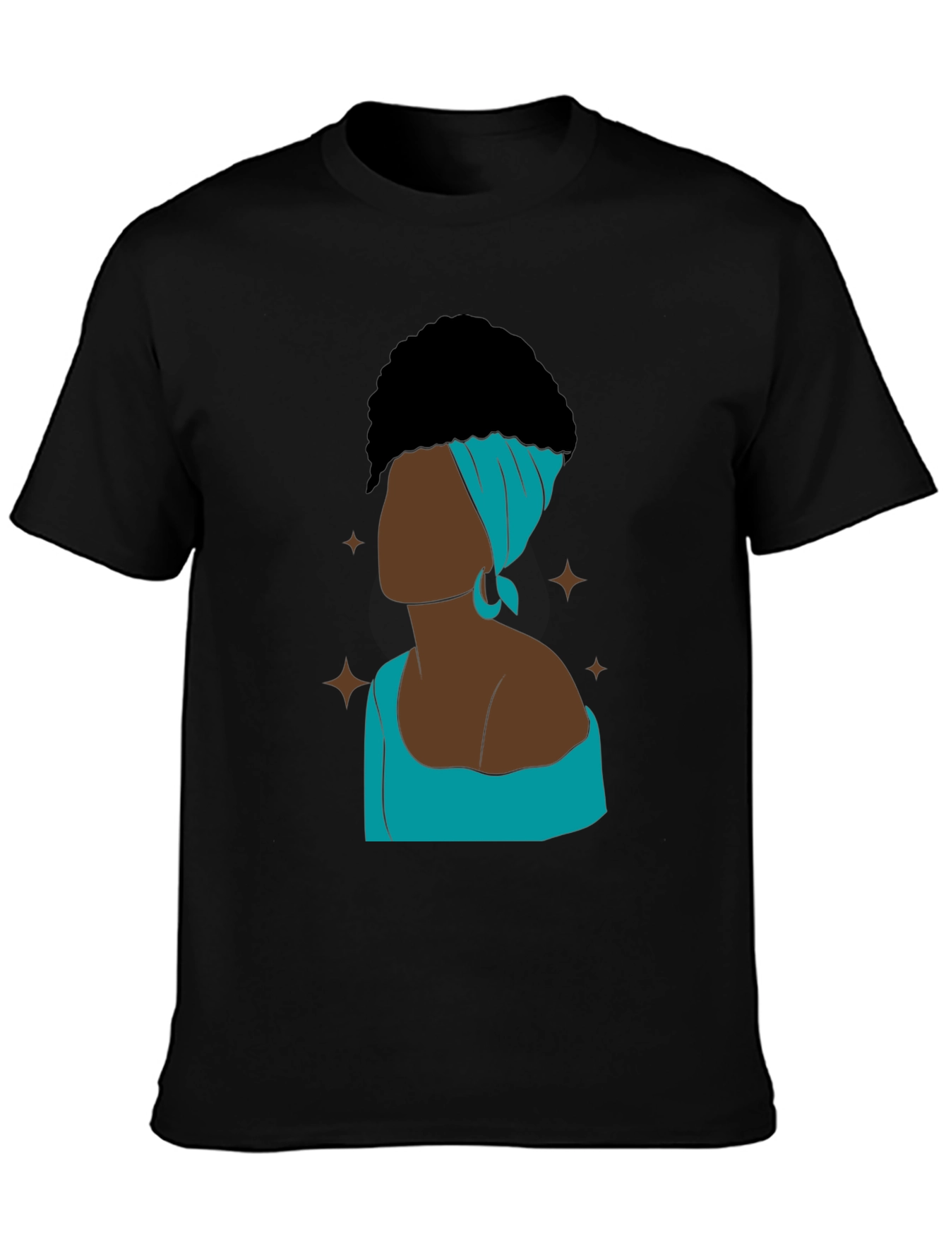 Black Elegant Afro Woman Graphic T-Shirt view 3