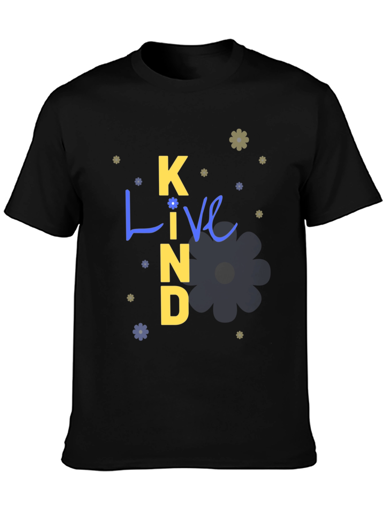 Black Live Kind T-Shirt - Positive Message Tee view 3