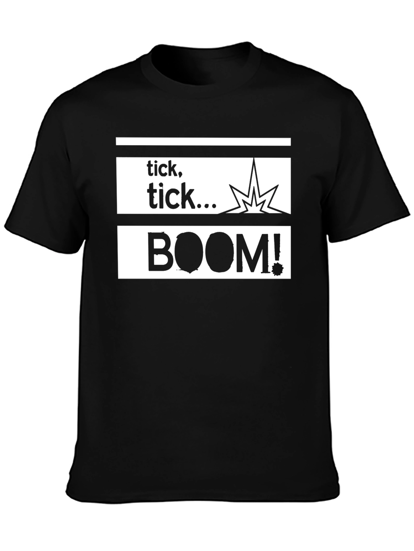 Black Tick Tick Boom Graphic T-Shirt view 3