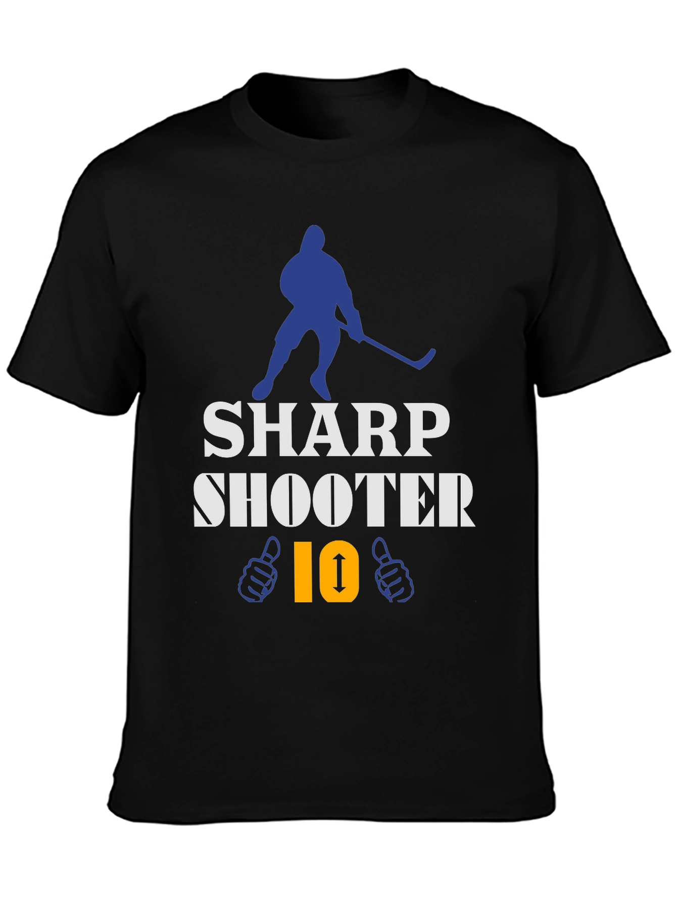 Black Sharp Shooter Hockey T-Shirt view 3