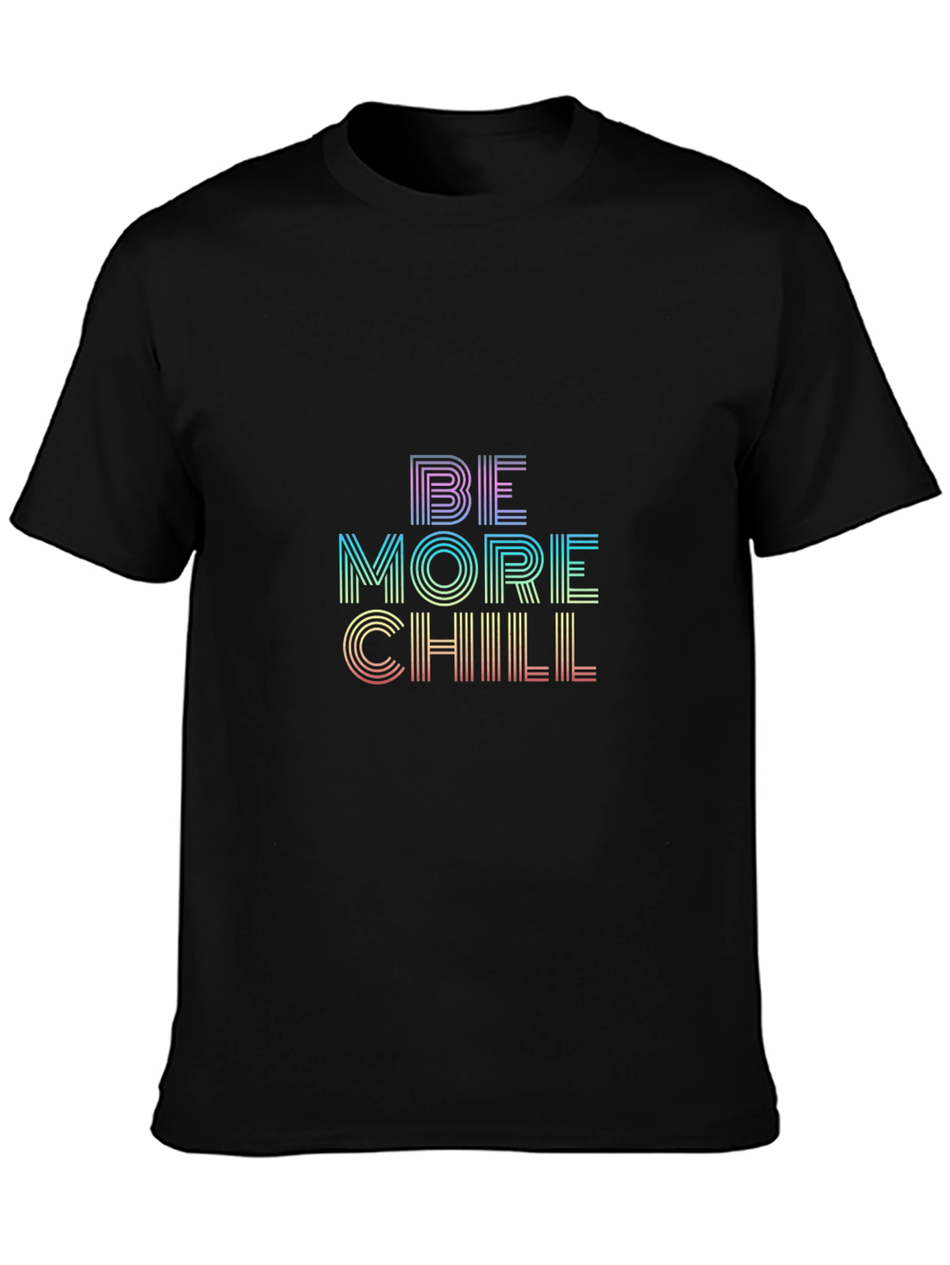 Black Be More Chill Graphic Tee - Soft Cotton Blend view 3