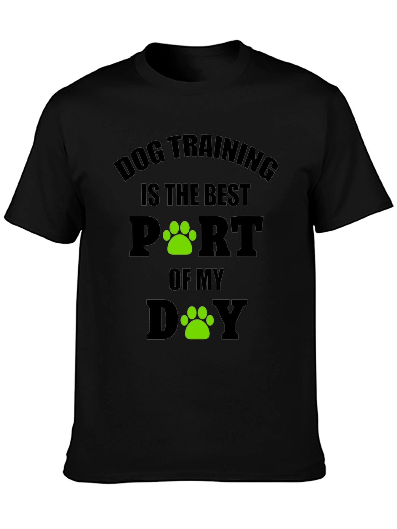 Black Dog Training Best Part of My Day T-Shirt view 3