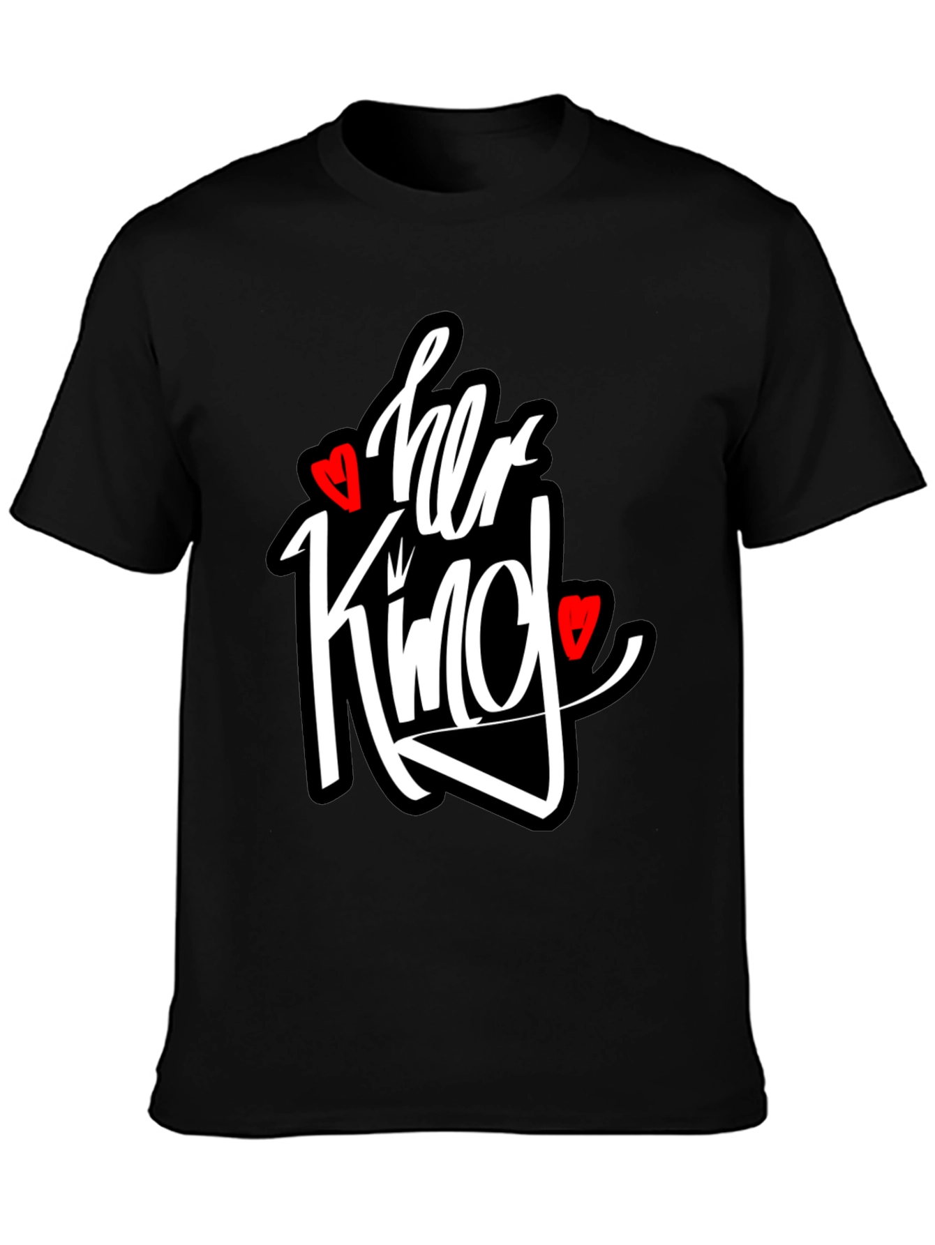 Black Her King Graphic T-Shirt - Black view 3