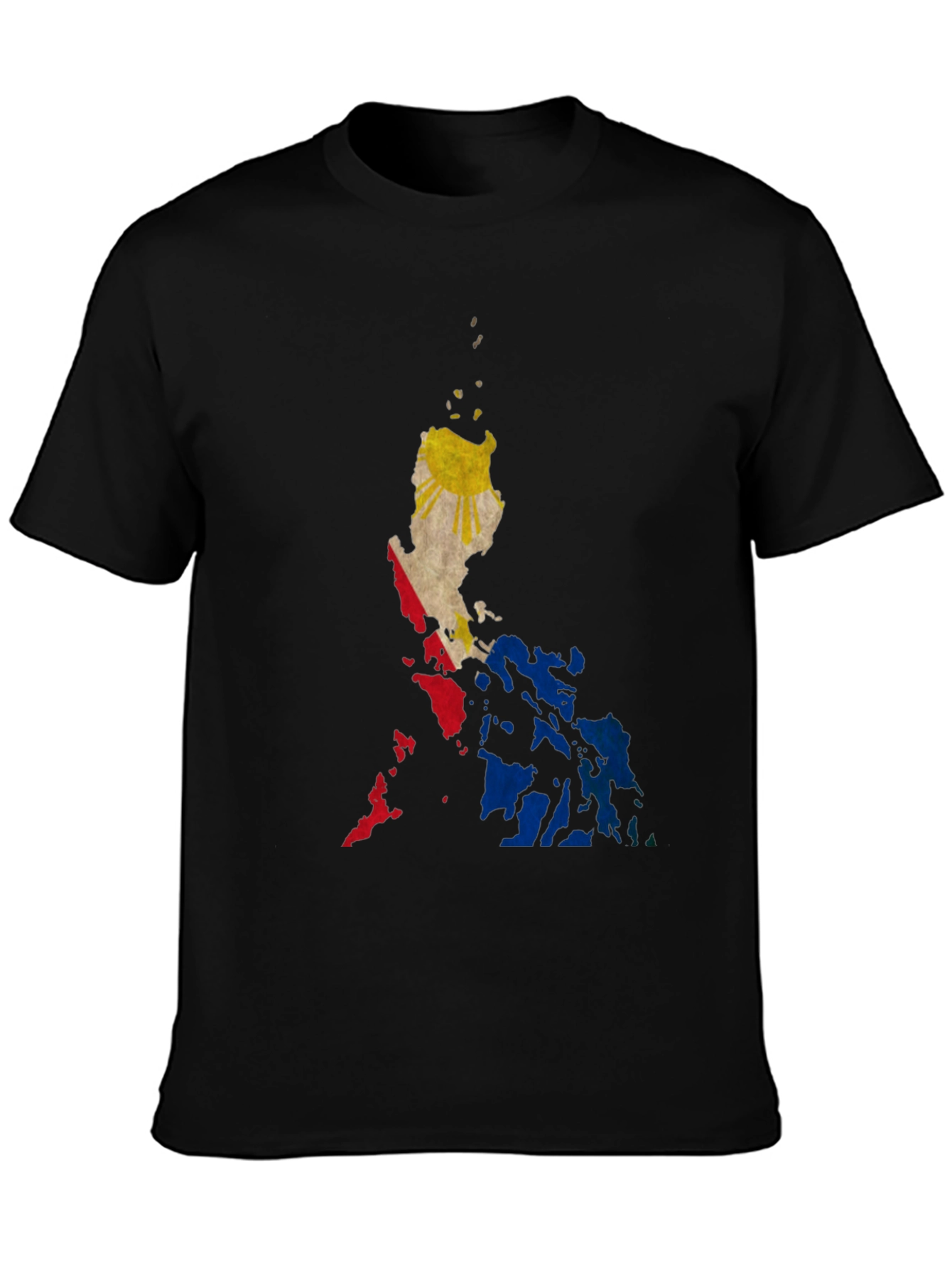 Philippine Flag Map Black T-Shirt - 3