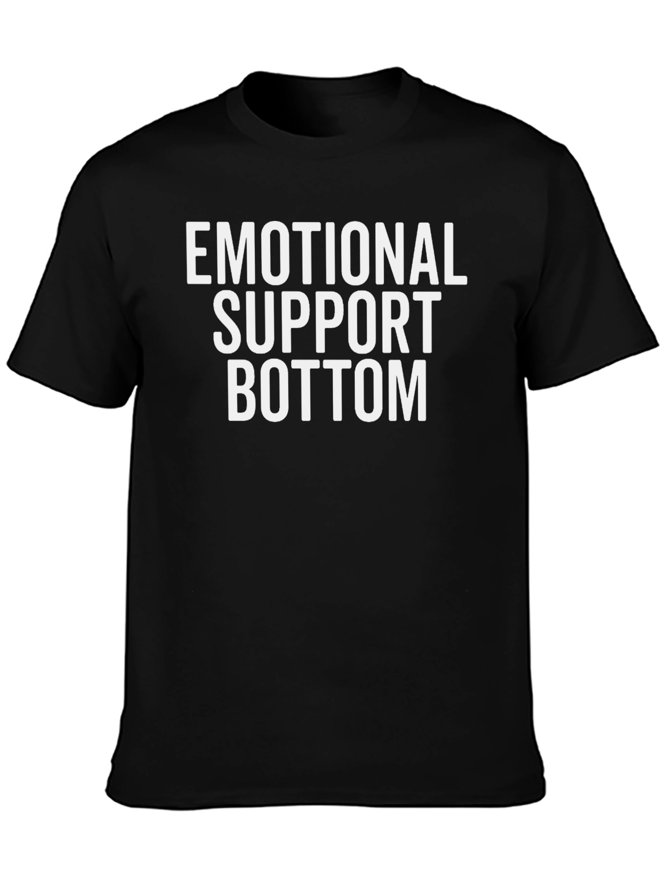 Black Emotional Support Bottom Graphic Tee view 3